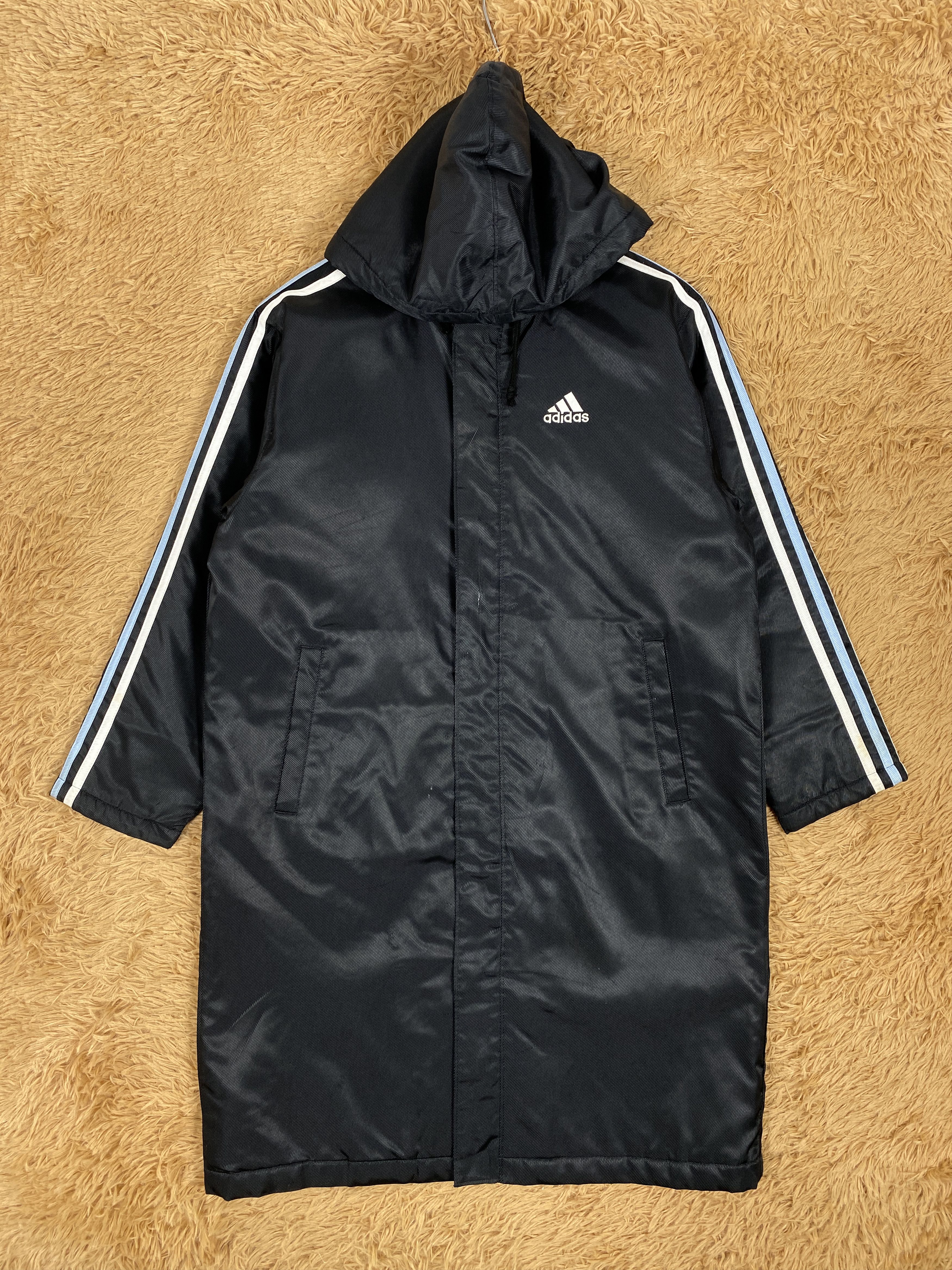 Adidas Vintage Adidas Hoodie Sherpa Lining Long Jacket PJ2407 Size US S / EU 44-46 / 1 - 1 Thumbnail