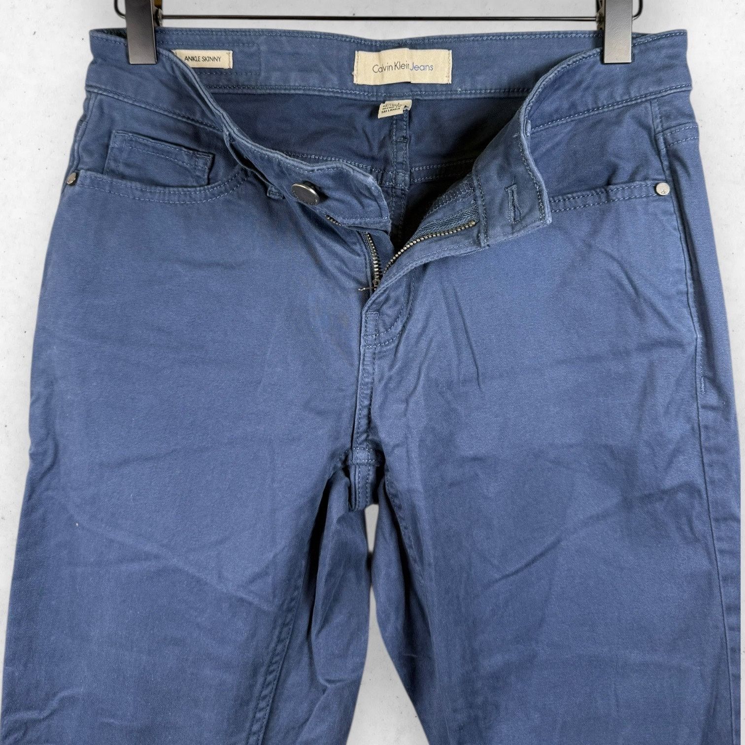 Calvin Klein Calvin Klein Jeans Women's 4 C4 Blue Ankle Skinny DAMAGED! Size 27" / US 4 / IT 40 - 3 Thumbnail
