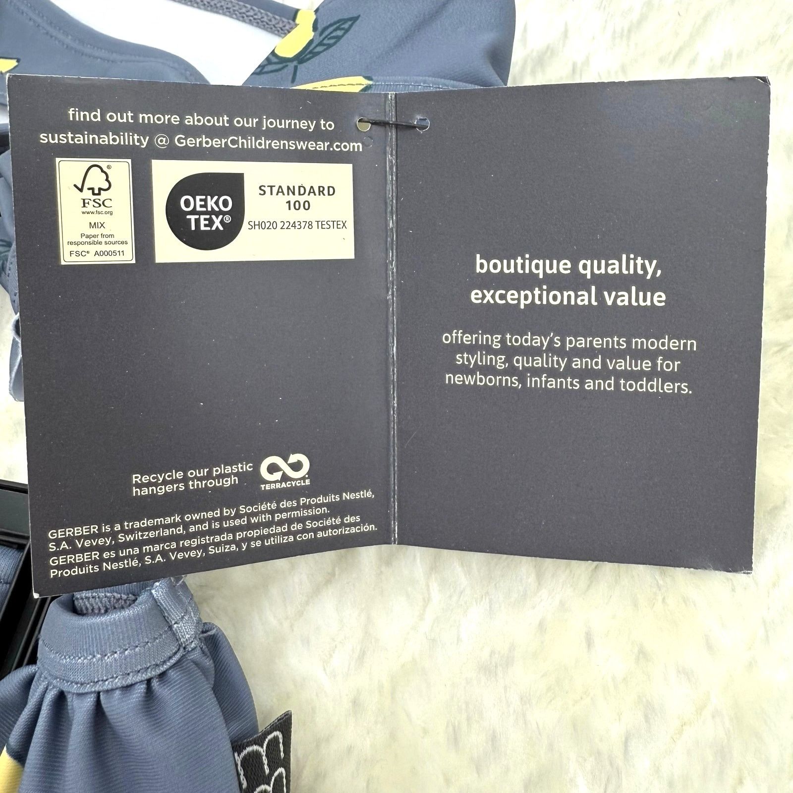 Other NWT Gerber Modern Moments Girls 2-Piece Toddler Swimsuit 18m Size ONE SIZE - 9 Thumbnail