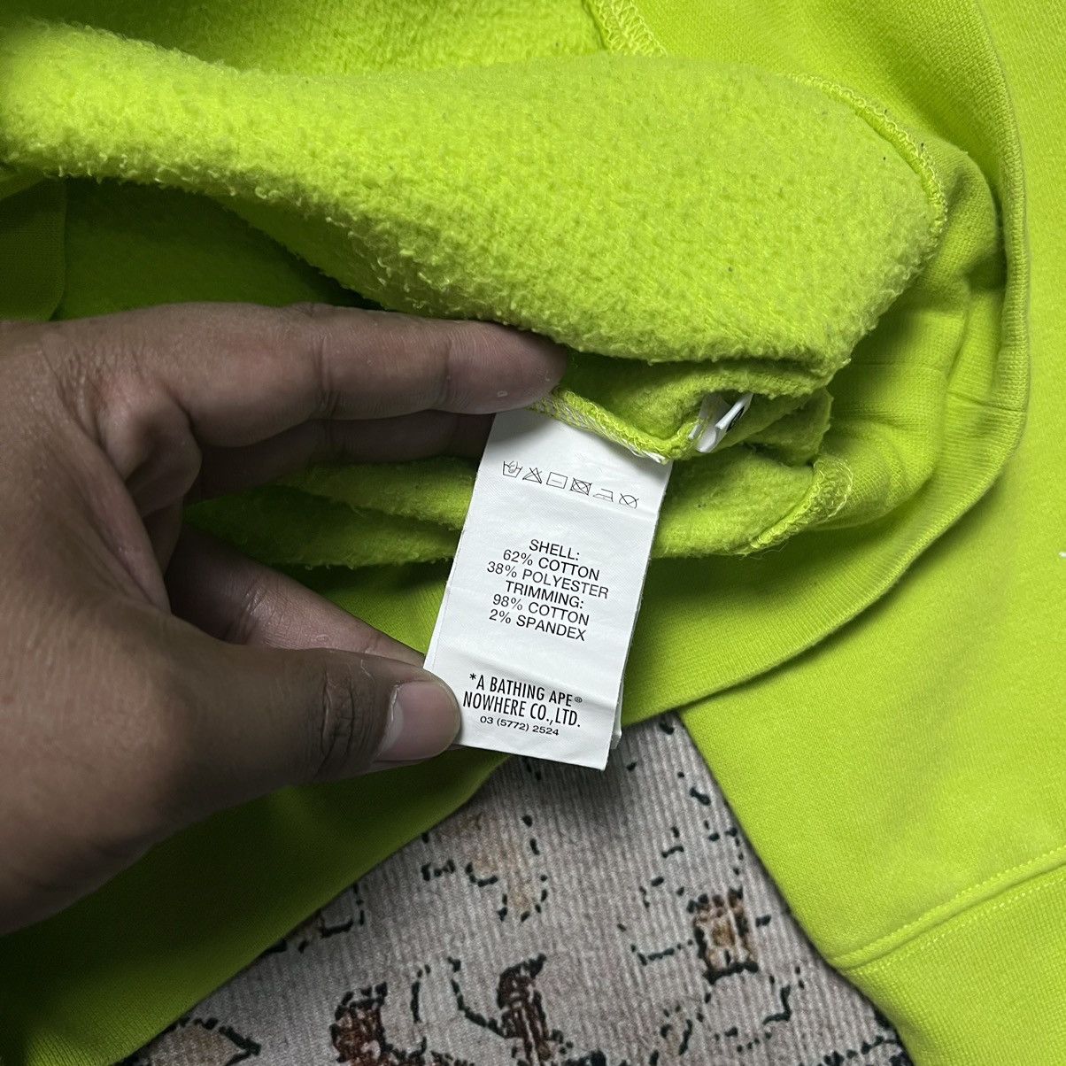 Aape × Bape A Bathing Ape Neon Green Sweatshirts Size US XL / EU 56 / 4 - 7 Thumbnail