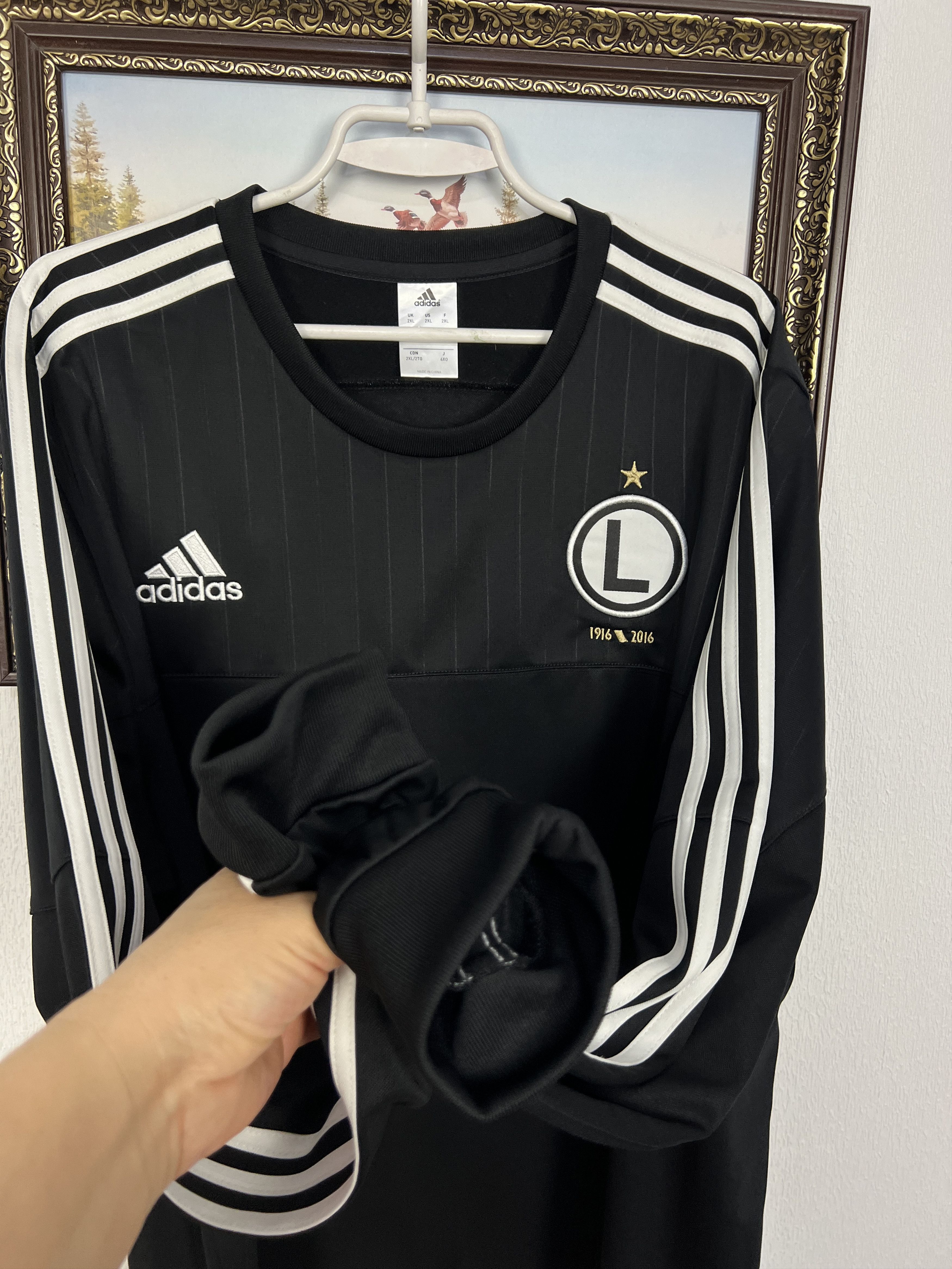 Adidas Legia Warsaw Football Sweatshirt Soccer Track Top Crewneck Size US XXL / EU 58 / 5 - 5 Thumbnail