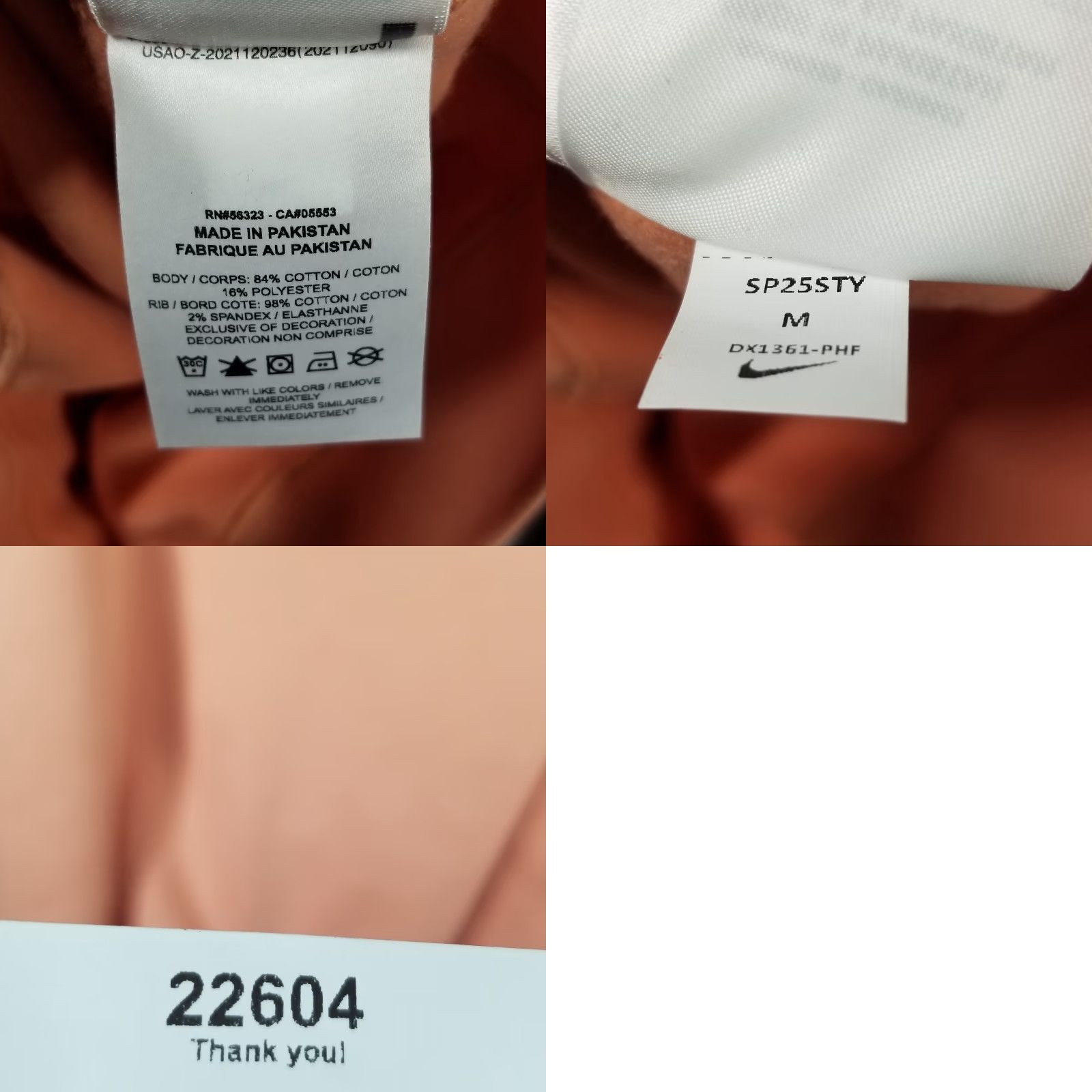 Nike VINTAGE Nike Crewneck Sweatshirt Men Adult Medium Peach Fleece Pullover Casual Athletic Size US M / EU 48-50 / 2 - 8 Thumbnail