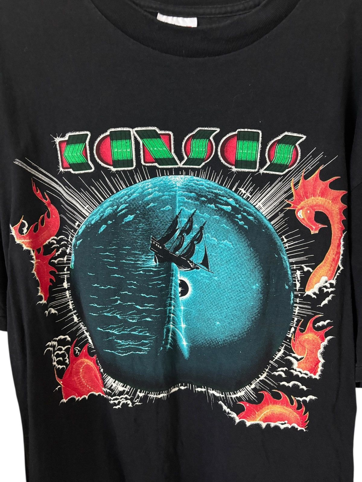 Band Tees Vintage 90's Kansas Single Stitch Band Tee Size US XL / EU 56 / 4 - 2 Thumbnail