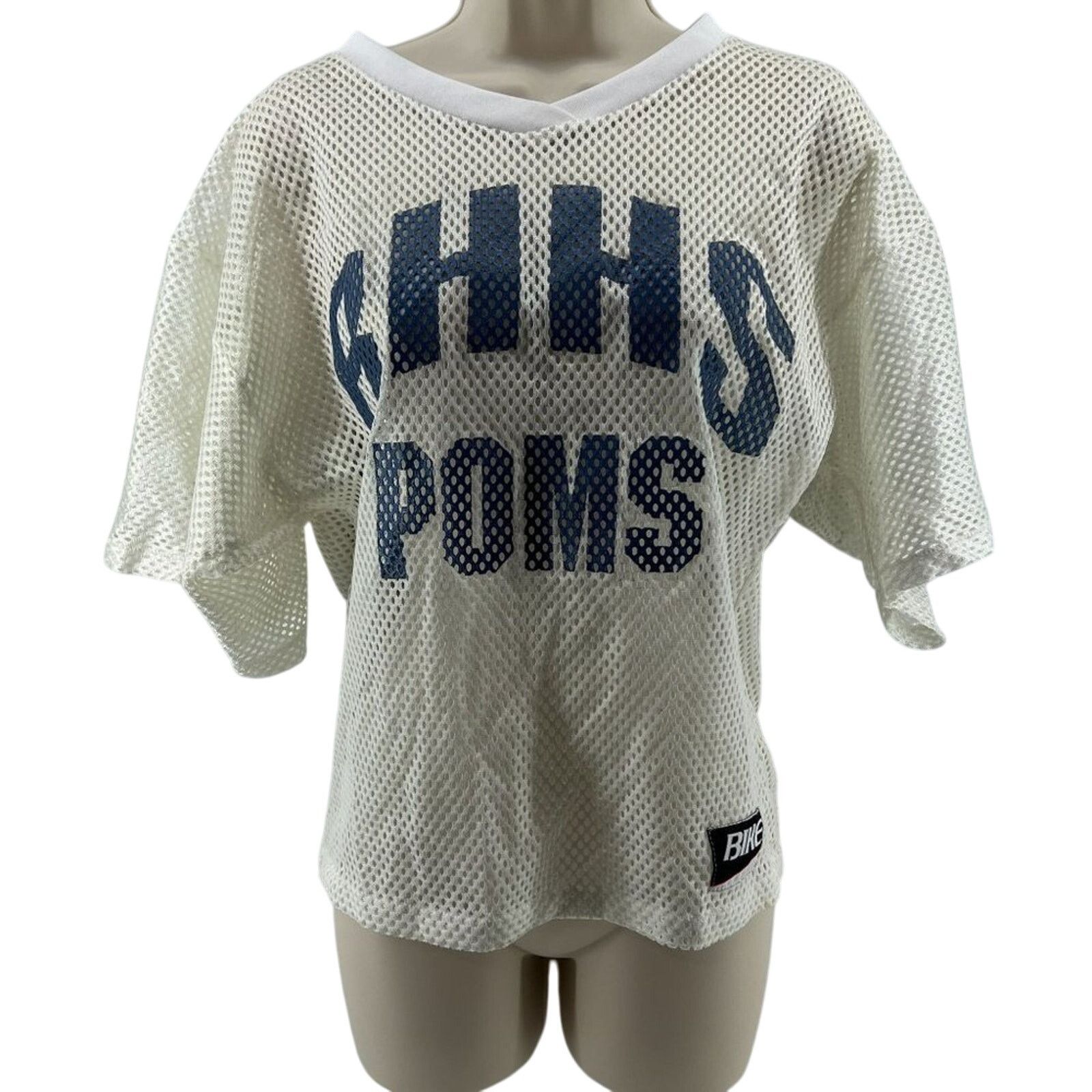 Vintage Vintage BIKE White Jersey Blue Letters Size Medium Size M / US 6-8 / IT 42-44 - 1 Thumbnail