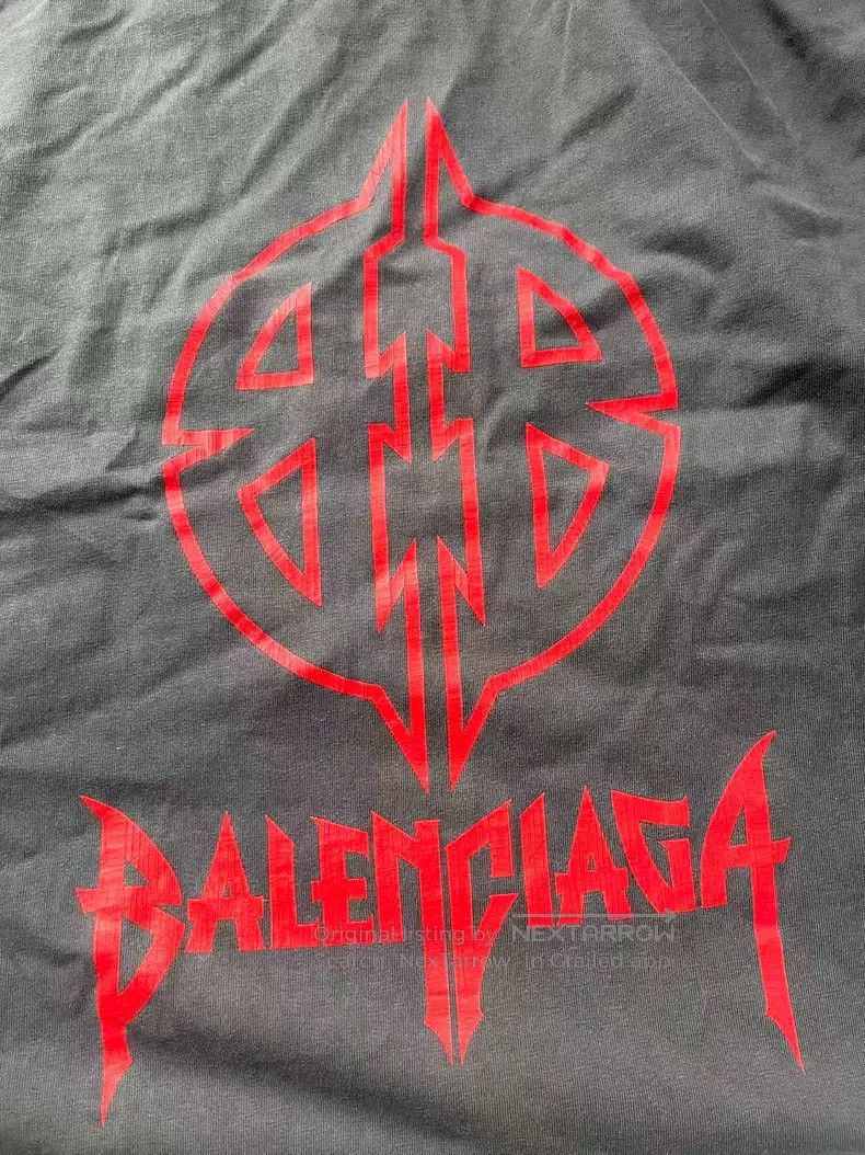 Balenciaga Balenciaga Letter Printed Round Neck Pullover Long Sleeve Size US XL / EU 56 / 4 - 4 Thumbnail