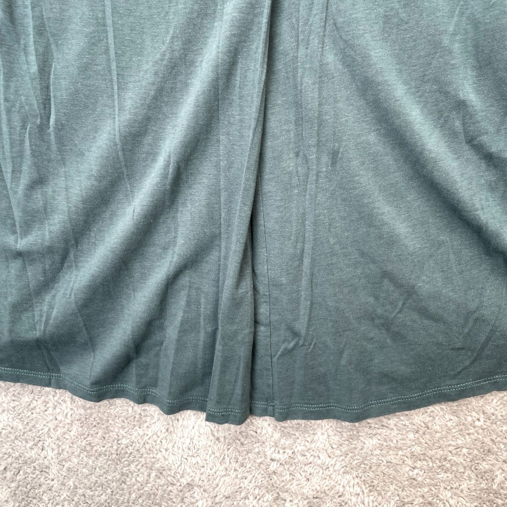 Max Mara Max Mara Weekend Top Womens M Green Blouse V-Neck Sleeveless Cotton Spandex Pleated Casual Workwear Shirt Size M / US 6-8 / IT 42-44 - 6 Thumbnail