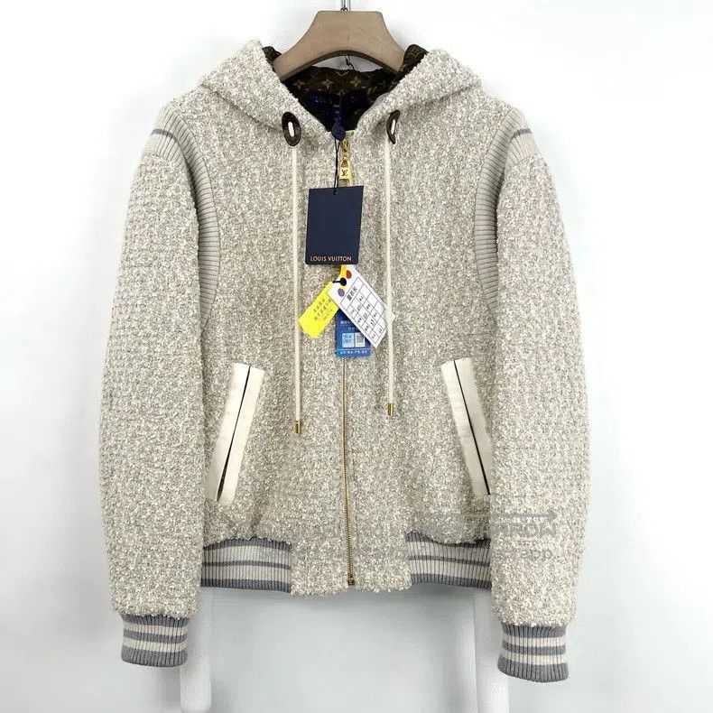 Louis Vuitton Louis Vuitton Tweed Hooded Jacket. Size US M / EU 48-50 / 2 - 2 Thumbnail