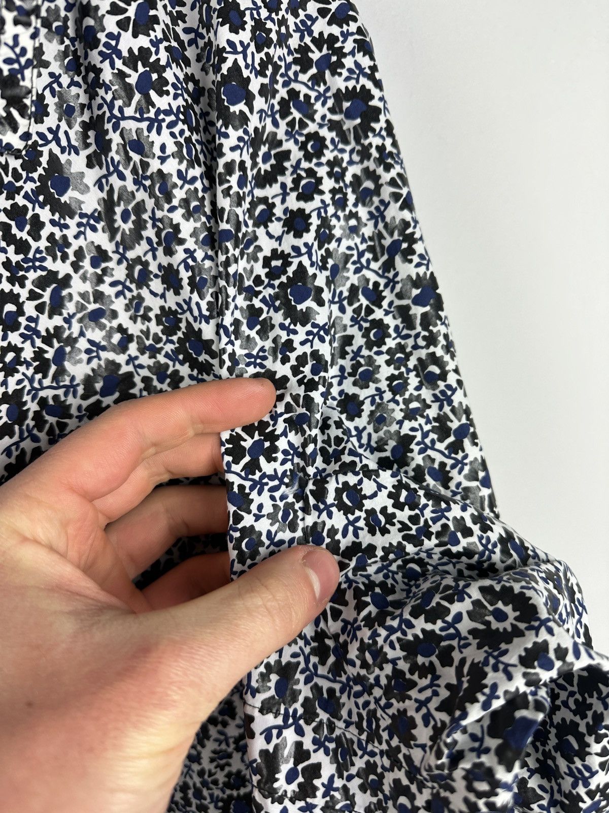Jil Sander × Vintage Jil Sander Floral Print Trench Coat Jacket Size L / US 10 / IT 46 - 11 Thumbnail