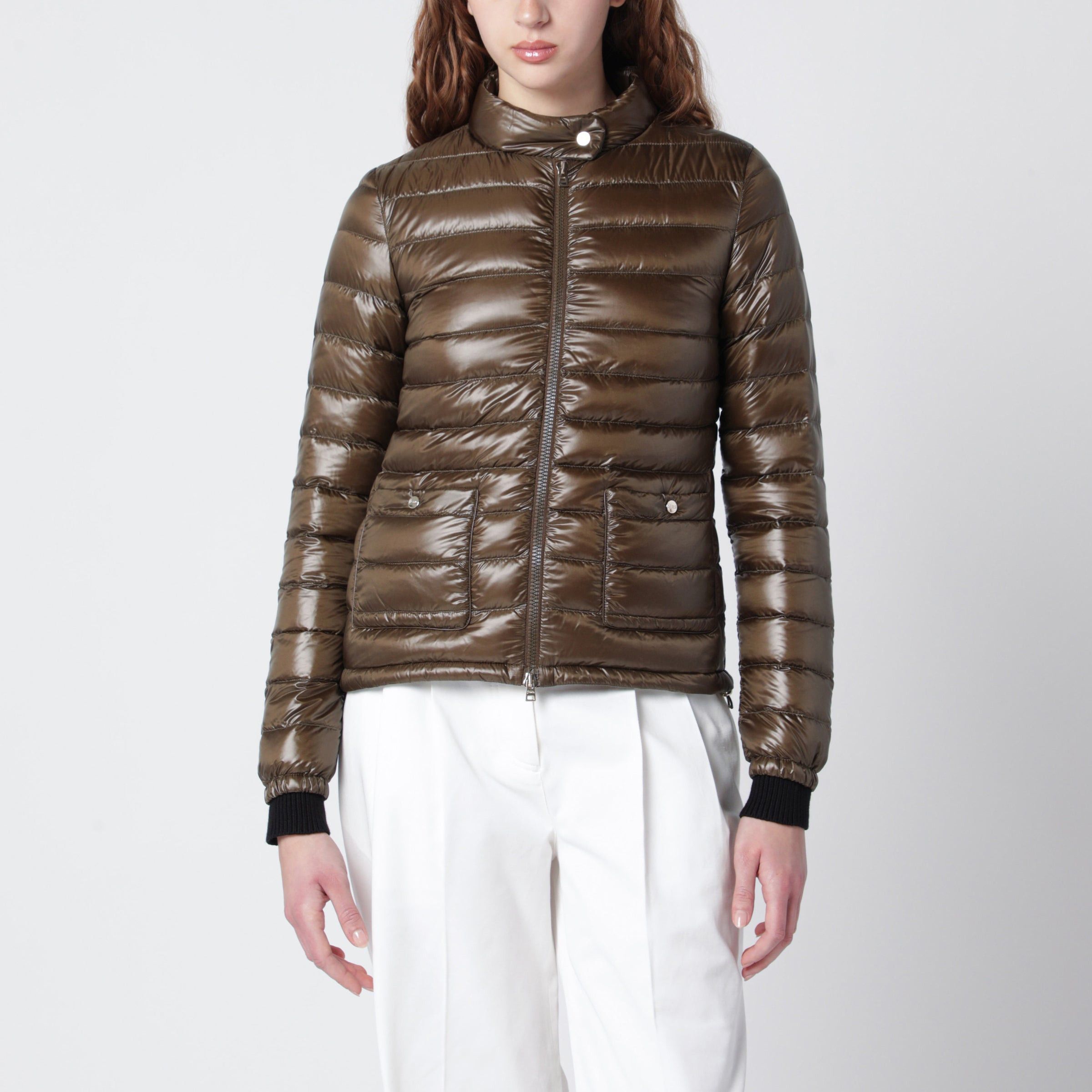 Herno Herno Military Green Ultralight Nylon Bomber Jacket Size S / US 4 / IT 40 - 1 Thumbnail
