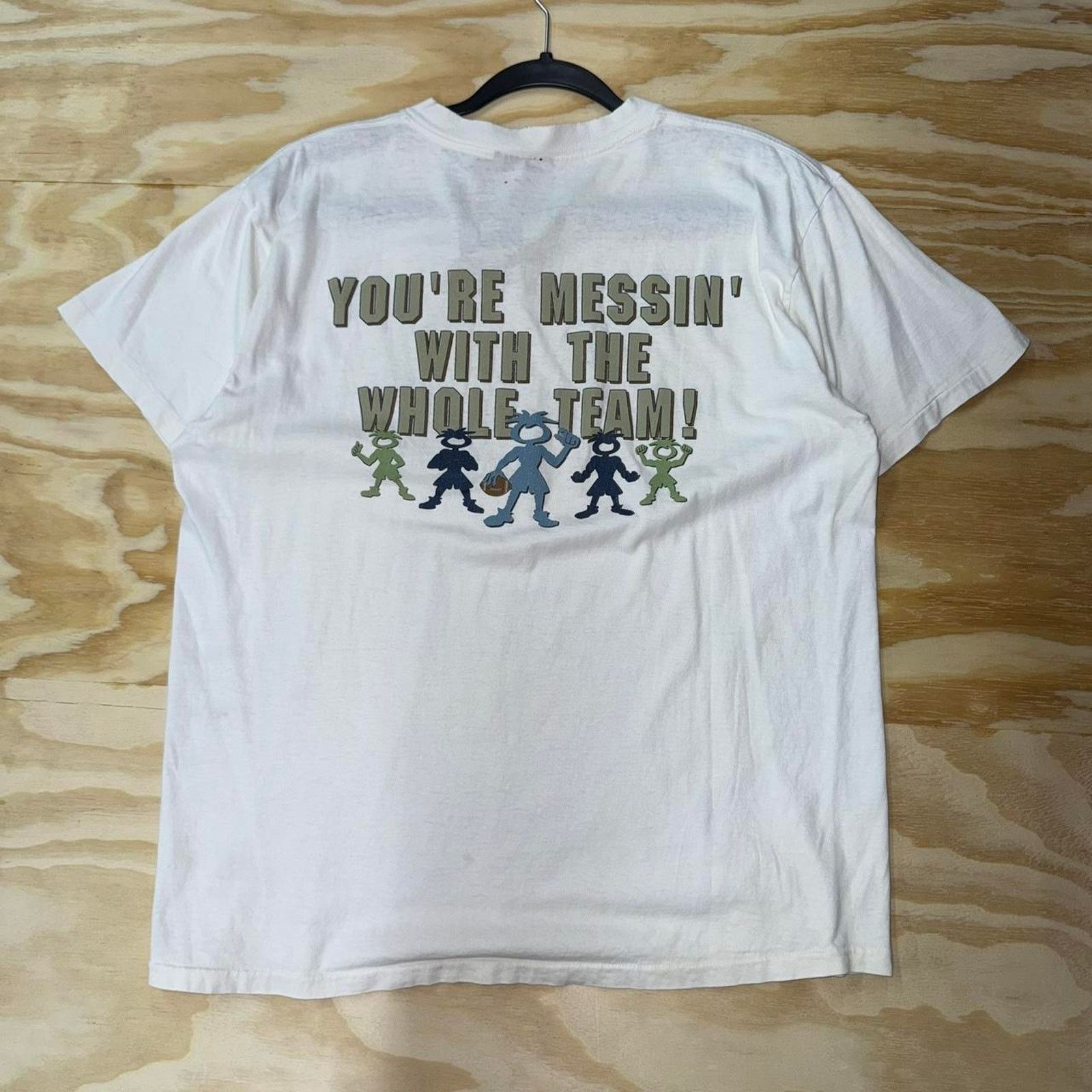 Vintage Vintage y2k you messin with me? 1990s single stitch t-shirt Size US L / EU 52-54 / 3 - 1 Thumbnail