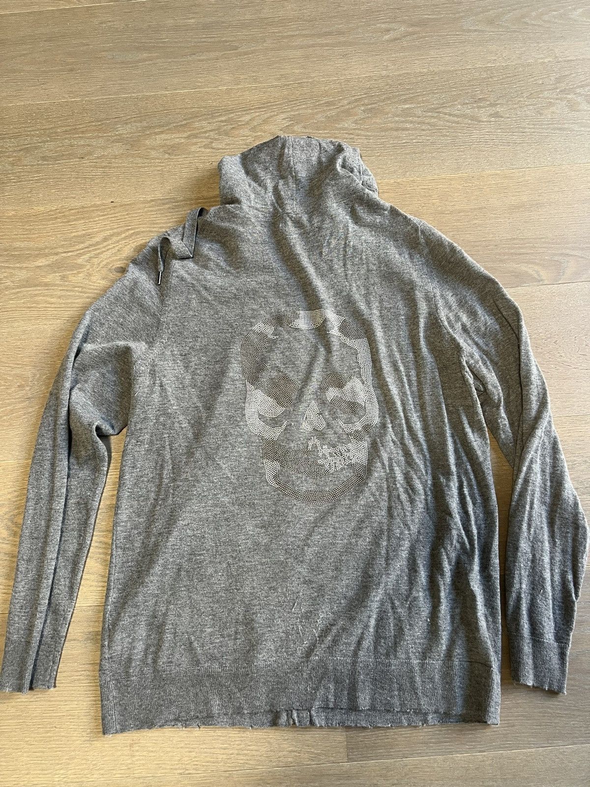 Vintage × Zadig & Voltaire Zadig Voltaire Skull Cashmere Zipper Cardigan XL Size ONE SIZE - 2 Thumbnail