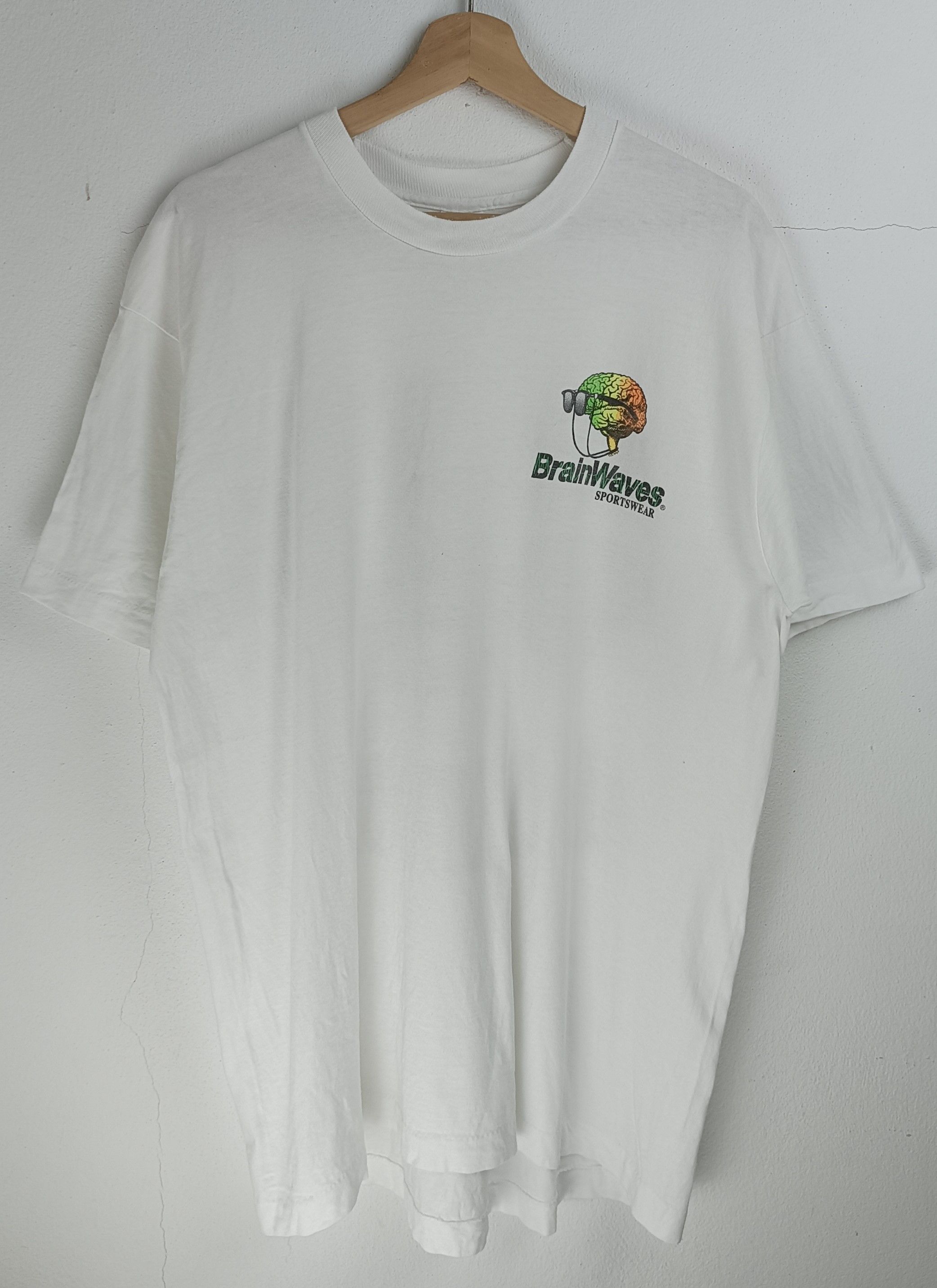 Vintage VINTAGE 90'S BRAIN WAVES SPORTSWEAR ADULT HUMOR FUNNY TEE Size US XL / EU 56 / 4 - 4 Thumbnail