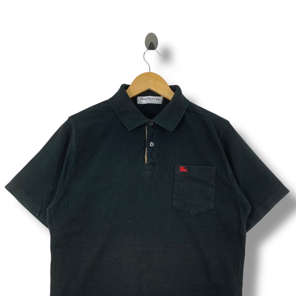 Burberry Vintage 90's BURBERRYS OF LONDON Small Pony Polo Shirt Size US M / EU 48-50 / 2 - 2 Thumbnail
