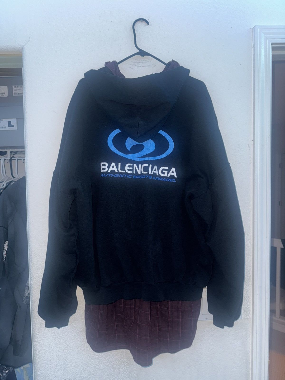 Balenciaga BALENCIAGA SURFER LAYERED ZIP-UP HOODIE Size US M / EU 48-50 / 2 - 2 Thumbnail