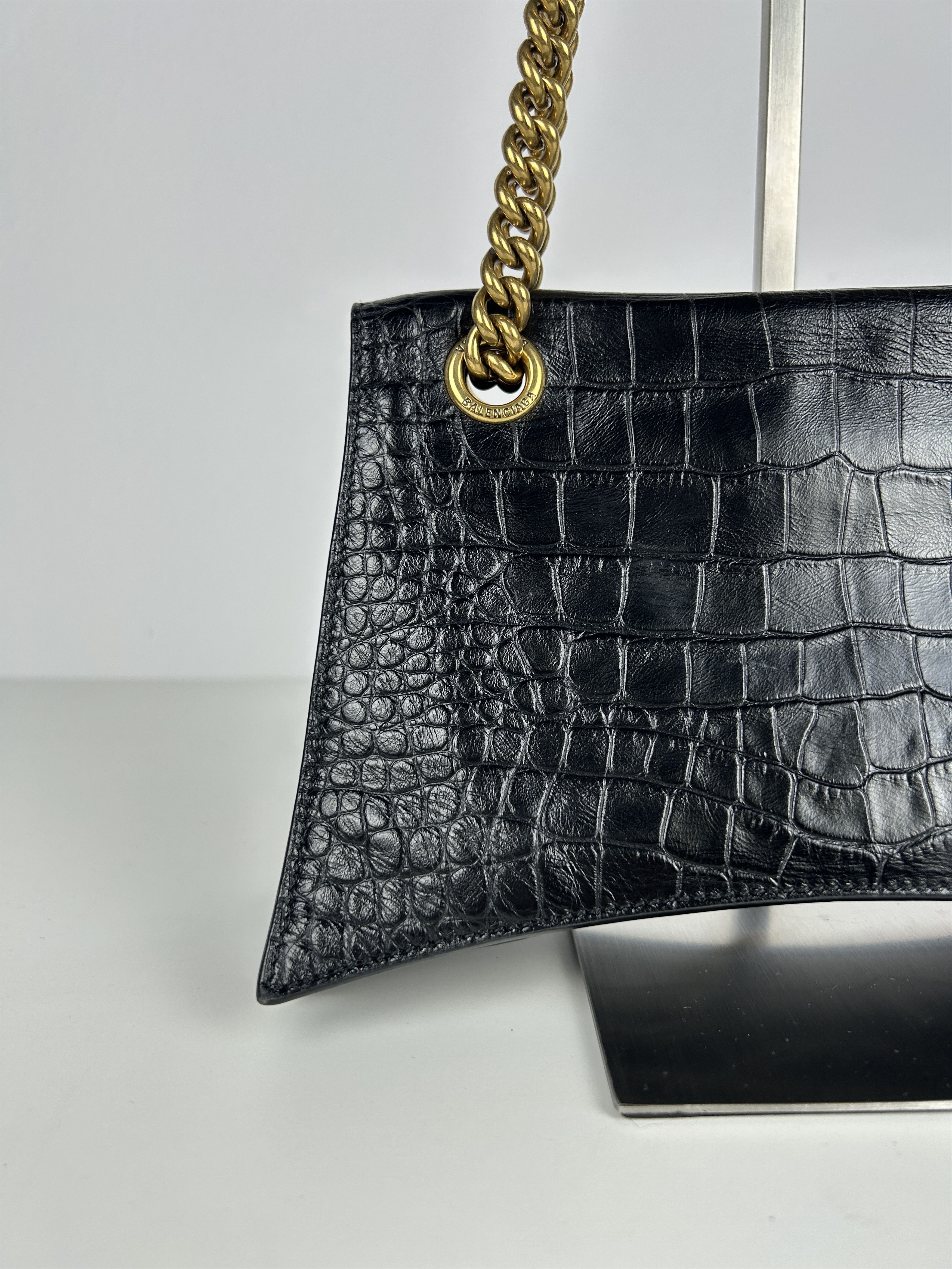 Balenciaga Balenciaga hourglass in black embossed calf leather Size ONE SIZE - 10 Thumbnail
