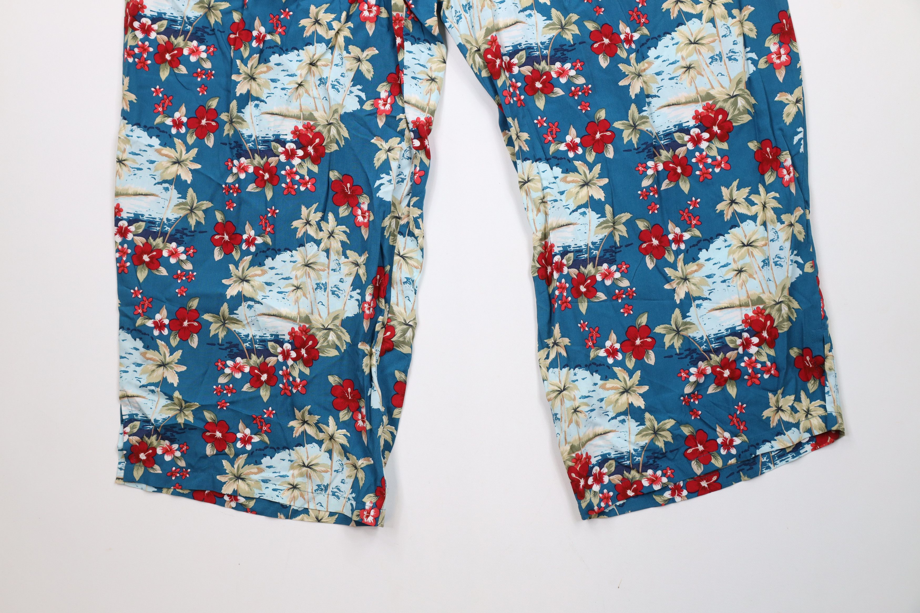 Vintage Vintage 90s Streetwear Beach Wide Leg Harem Pants Rayon Size 32" / US 10 / IT 46 - 4 Thumbnail