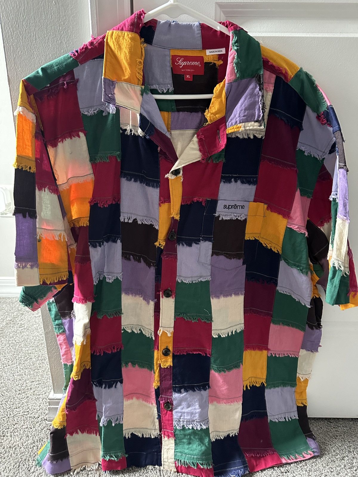 トップス Supreme Patchwork Oxford Stripe Shirt Supreme Supreme Patchwork Oxford Shirt Stripe | Grailed