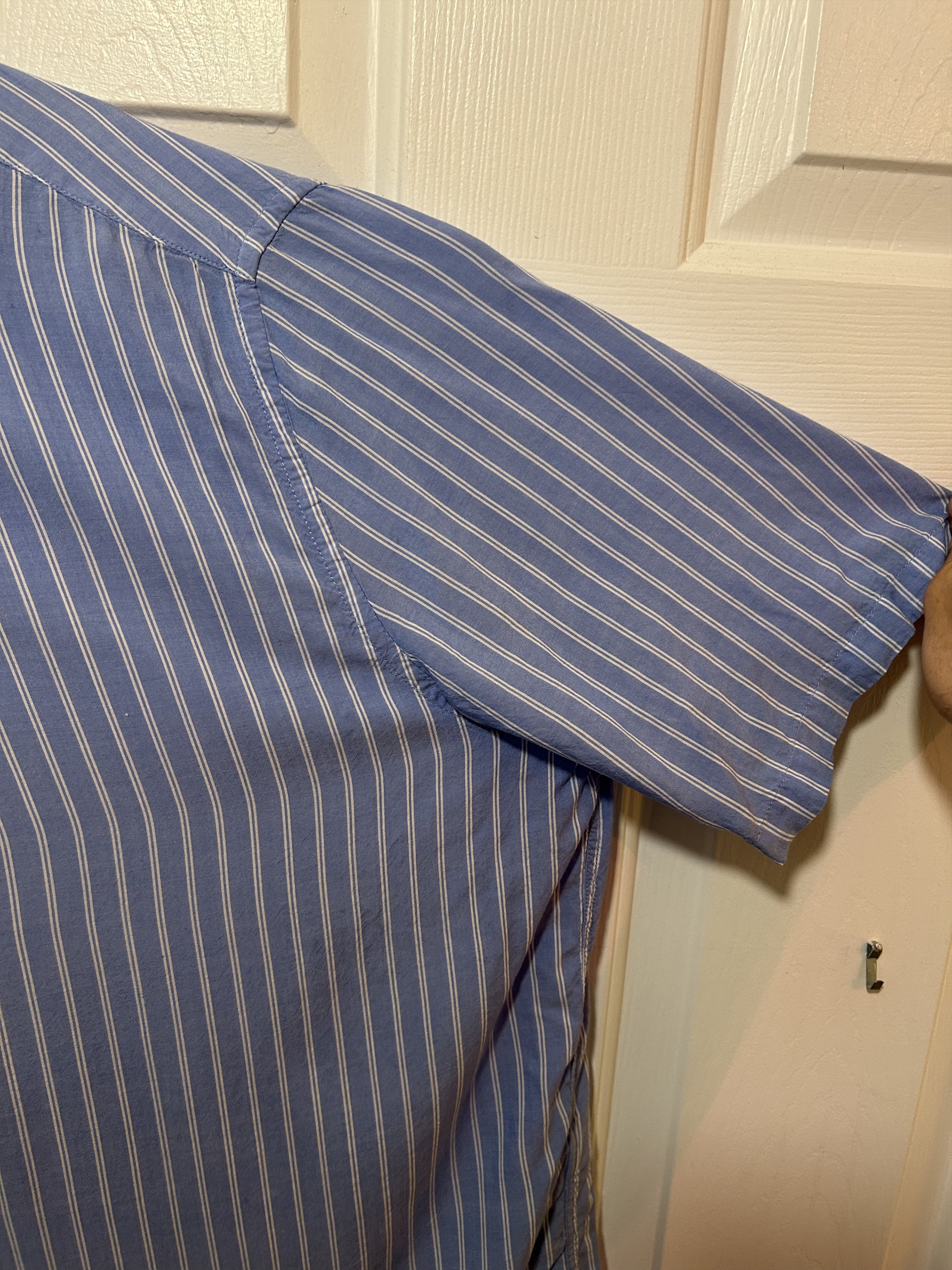 Allsaints All Saints Striped Summer Button Up Size US L / EU 52-54 / 3 - 4 Thumbnail
