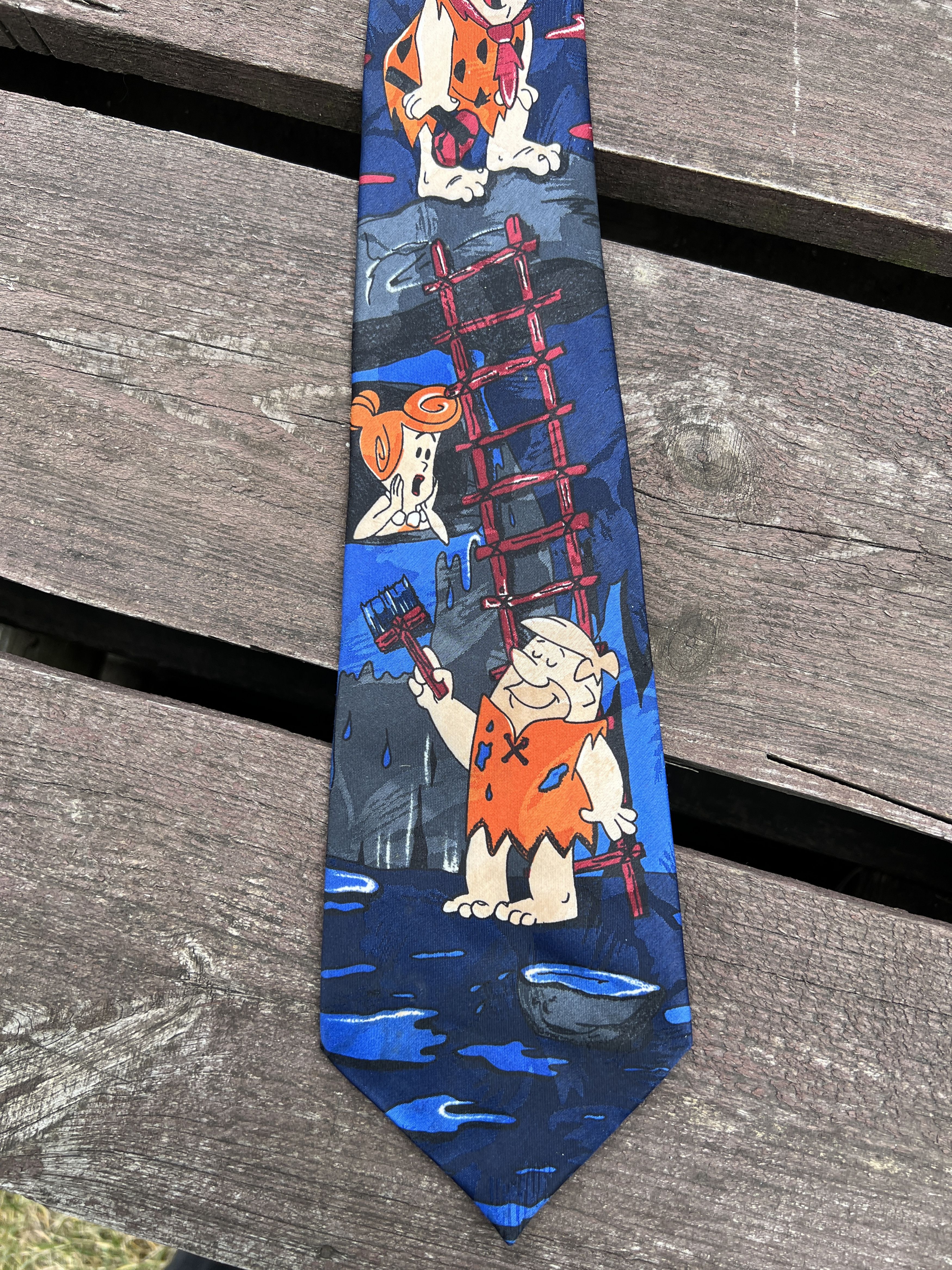 Cartoon Network Vintage 90s Flintstones Cartoon Movie tie Size ONE SIZE - 2 Thumbnail