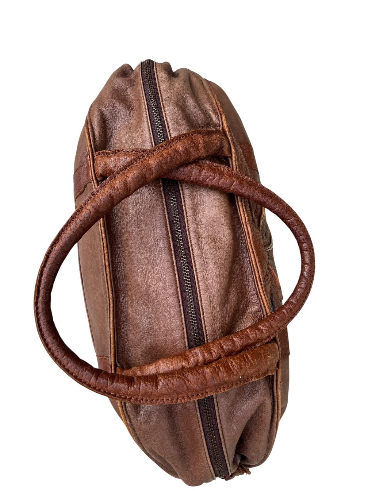 Leather Ibiza Japan Patina Brown Leather Weekend Bag Size ONE SIZE - 19 Thumbnail