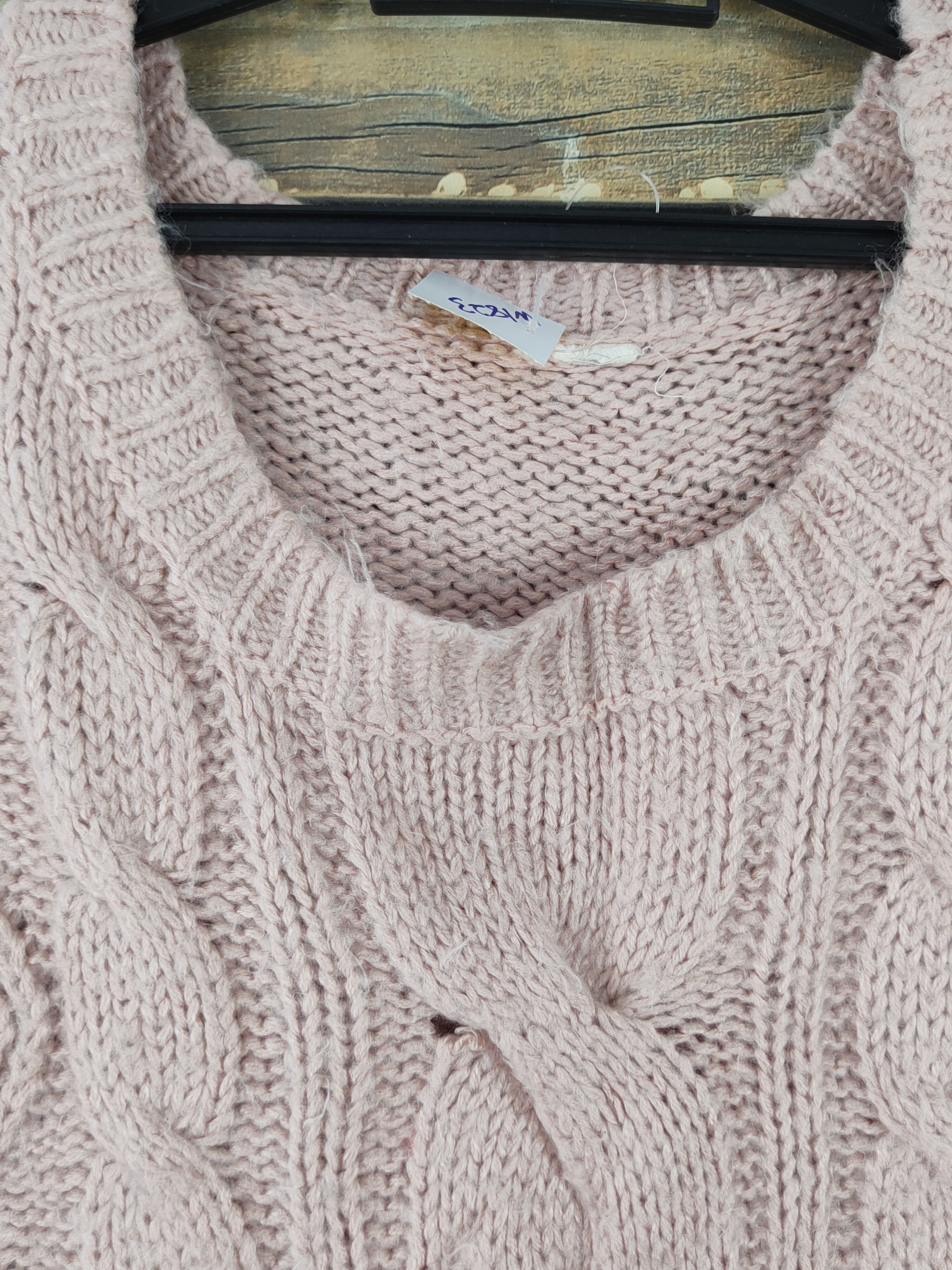 Aran Isles Knitwear Japanese Brand Peach cable Knitwear Sweatshirts #W1823 Size S / US 4 / IT 40 - 3 Thumbnail