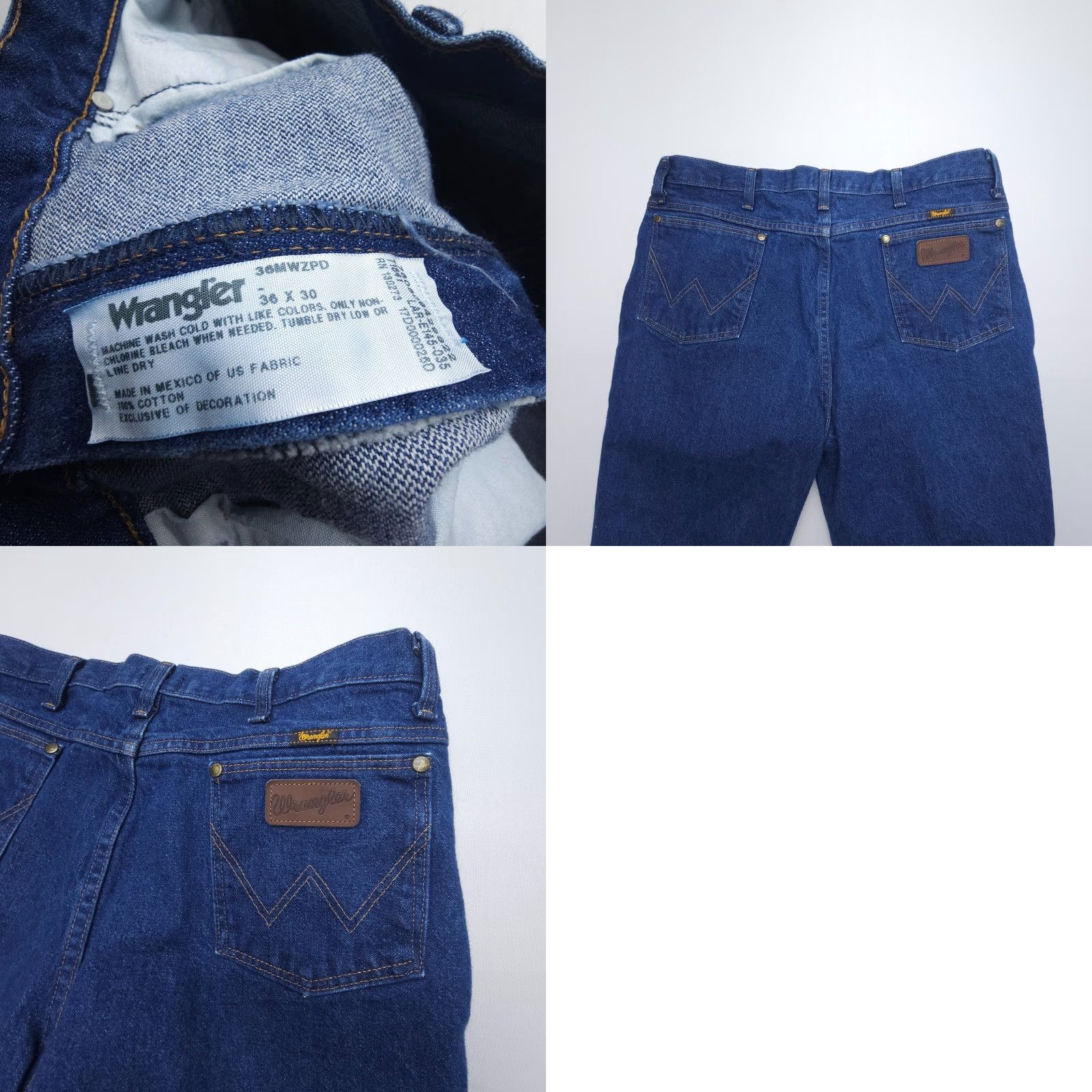 Wrangler Wrangler Cowboy Cut Premium Performance Slim Fit Jeans Mens 36 x 30 Blue Heavy Denim 5-Pocket USA Theme Cowboy Size US 36 / EU 52 - 8 Thumbnail