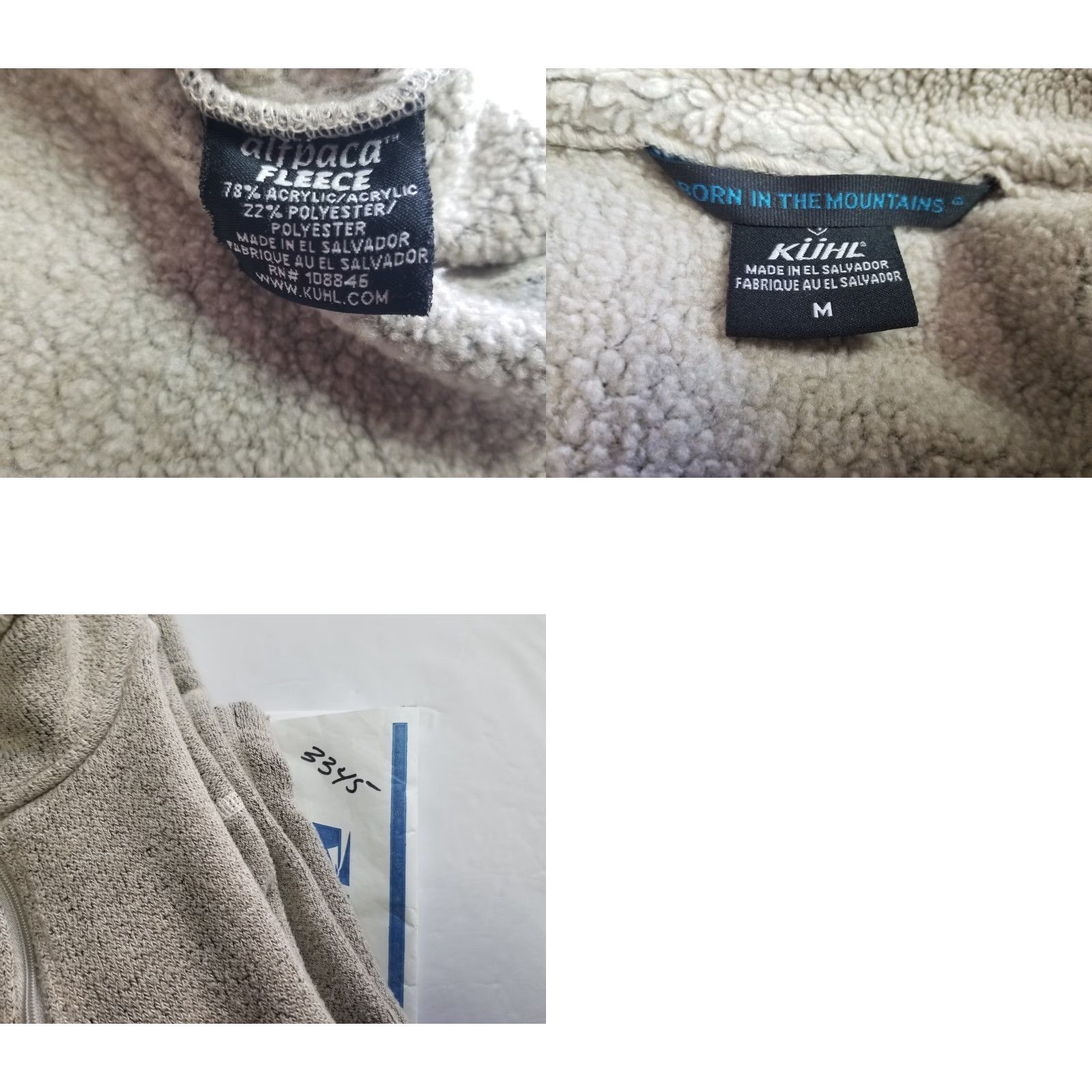 Vintage Kuhl Jacket Womens Medium Full Zip Fleece Gray Alpaca Fleece 1/4 Zip Sweatshirt Pullover Size M / US 6-8 / IT 42-44 - 8 Thumbnail