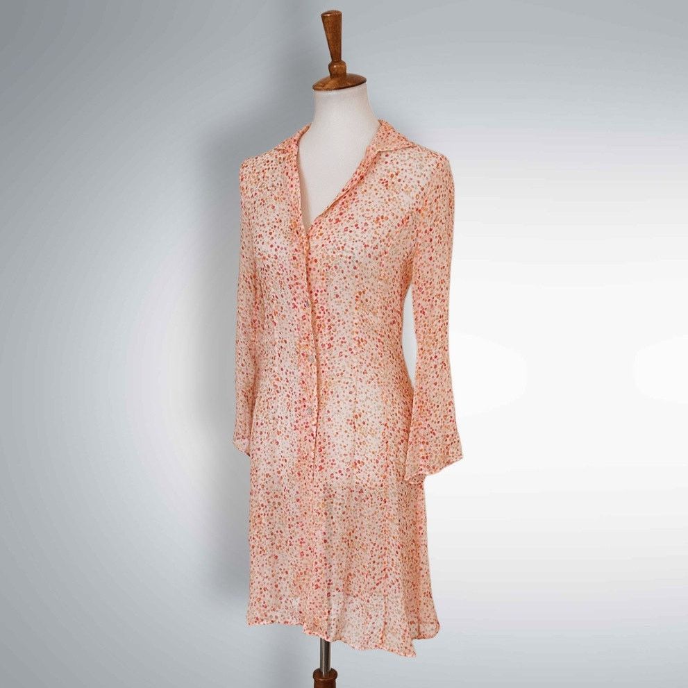 Victoria's Secret 90s Victoria’s Secret Silk Sheer Negligee Dress – XS Size XS / US 0-2 / IT 36-38 - 1 Thumbnail