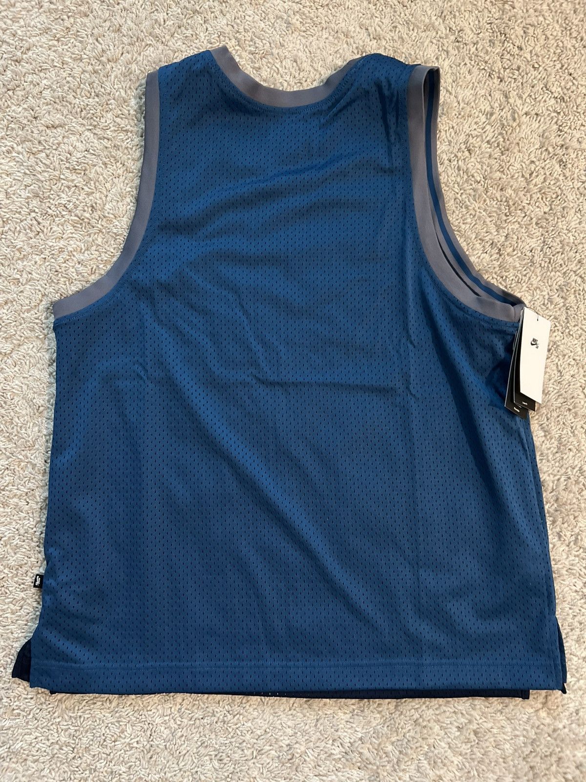 Nike NIKE SB Basketball Jersey Top Blue Gray Reversible Mesh Size US M / EU 48-50 / 2 - 12 Thumbnail