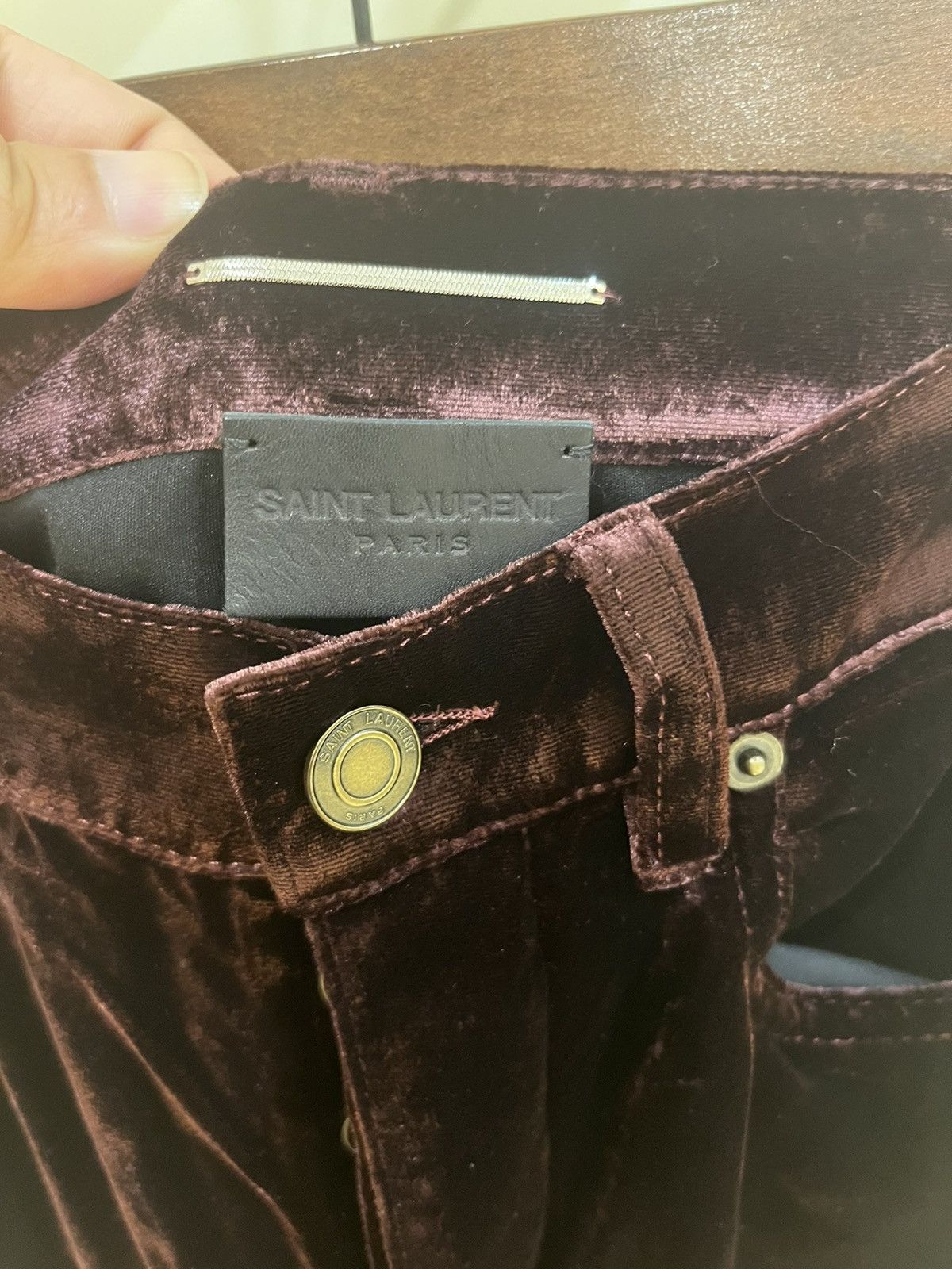 Saint Laurent Paris velvet wide legged pants size30 Size US 30 / EU 46 - 5 Thumbnail