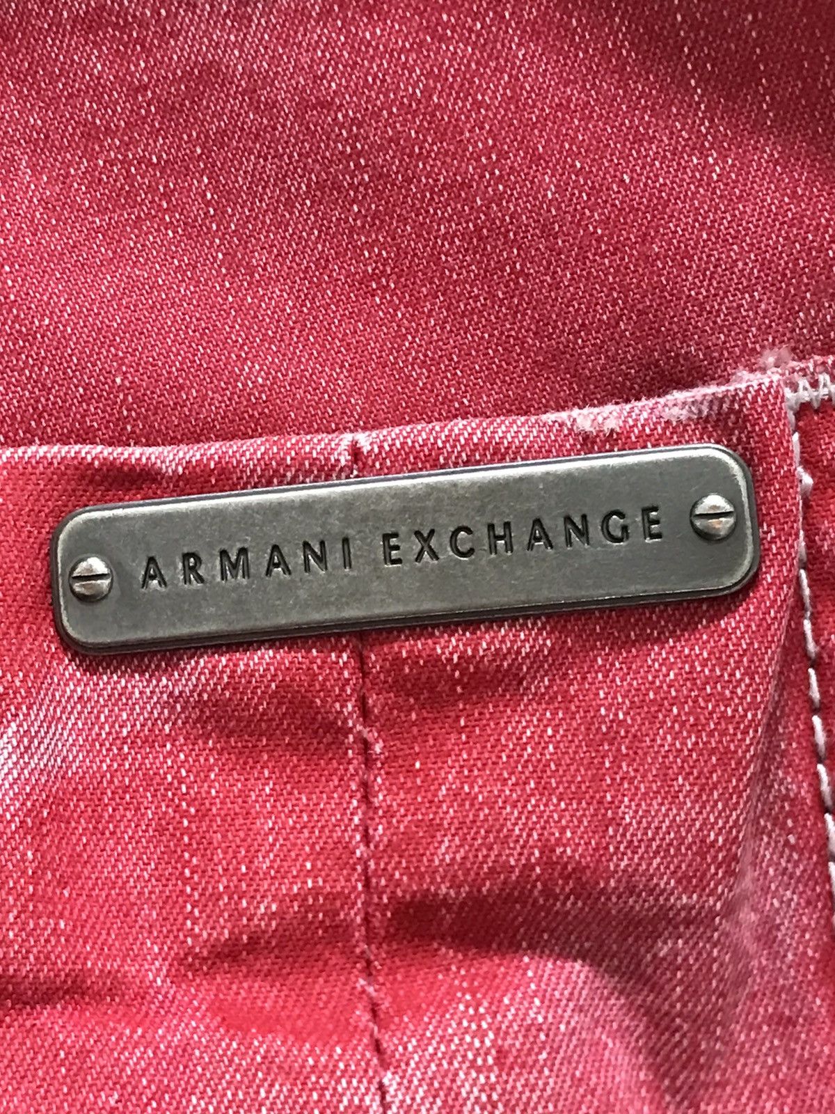 Armani Exchange Armani Exchange AX Rubra Red Distressed Denim Jeans Size US 33 - 21 Thumbnail