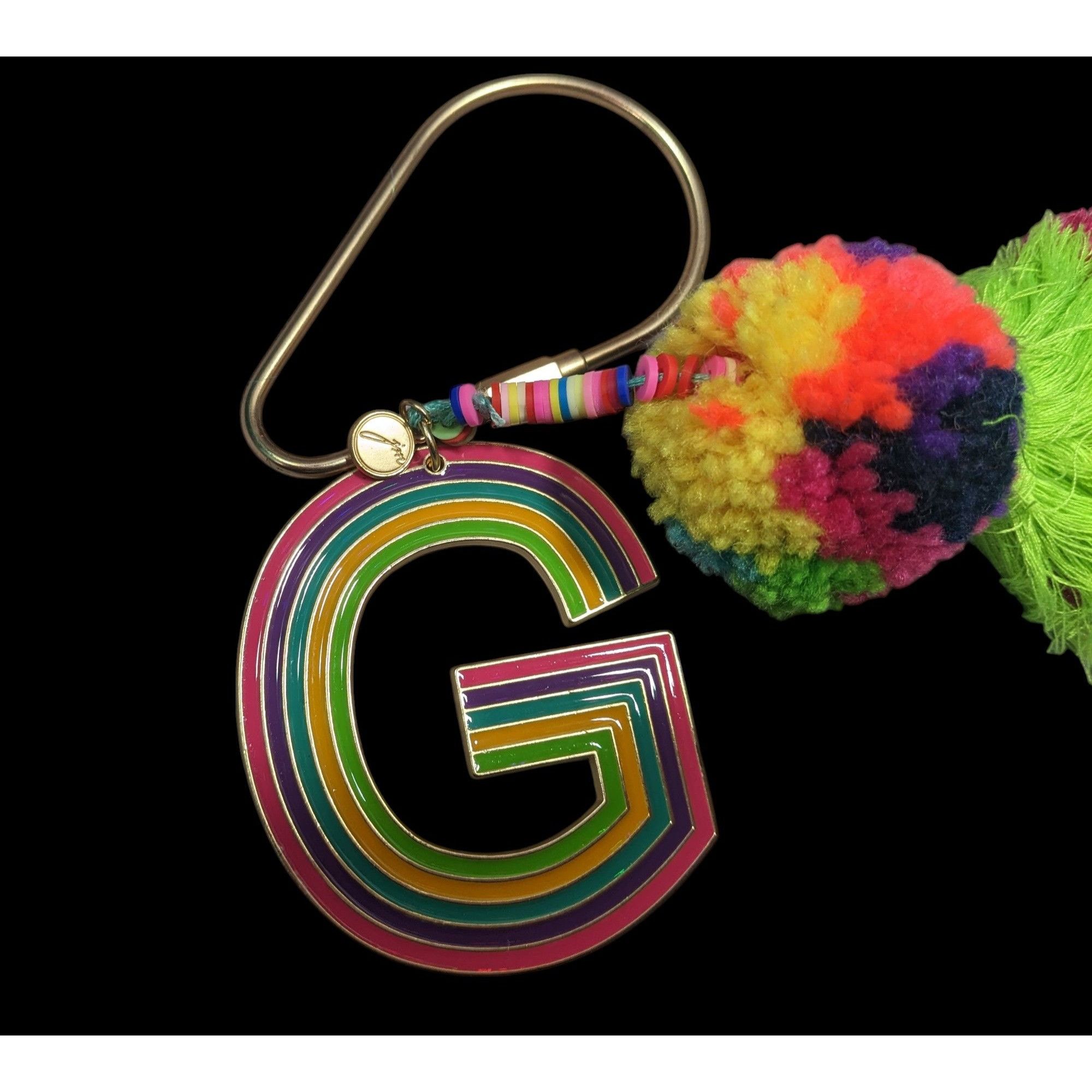 Other Jane Marie G Initial Rainbow Keychain With Pompom Tassel Size ONE SIZE - 2 Thumbnail