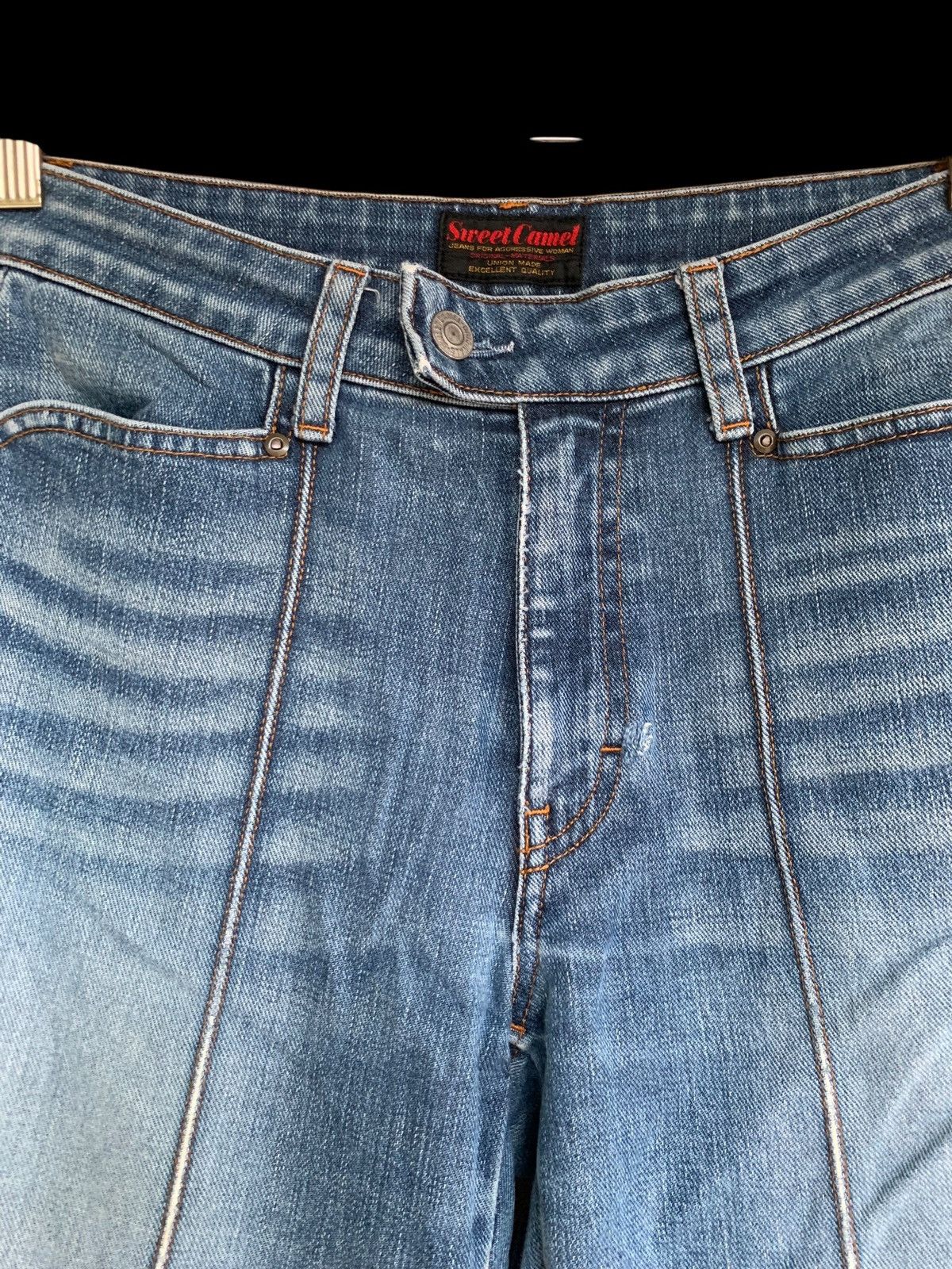 Japanese Brand Sweet Camel Jeans Flare Cut Size 28" / US 6 / IT 42 - 7 Thumbnail
