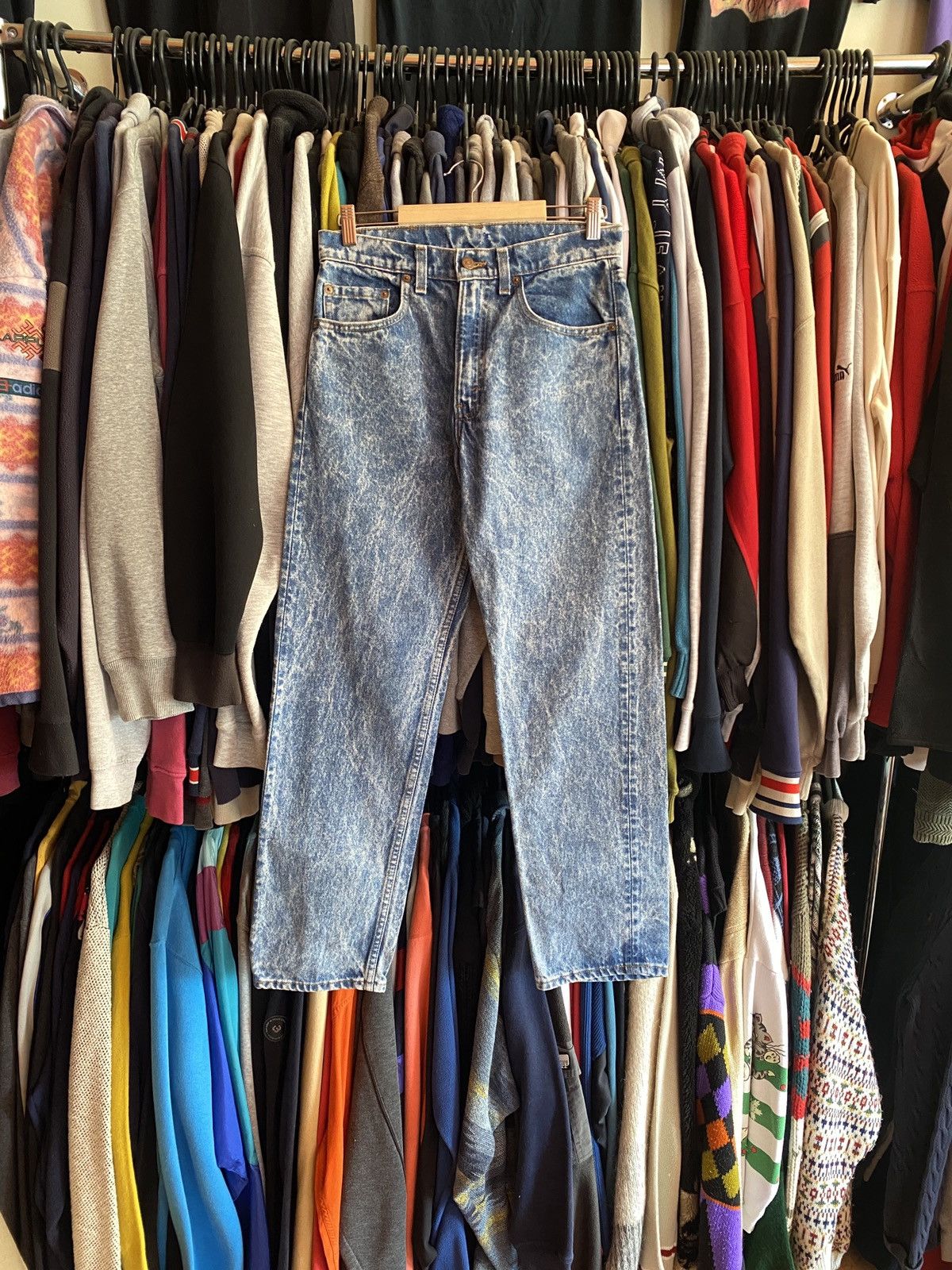 Levi's Levis Vintage Acid Wash Denim Jeans 90s Size US 29 - 3 Thumbnail