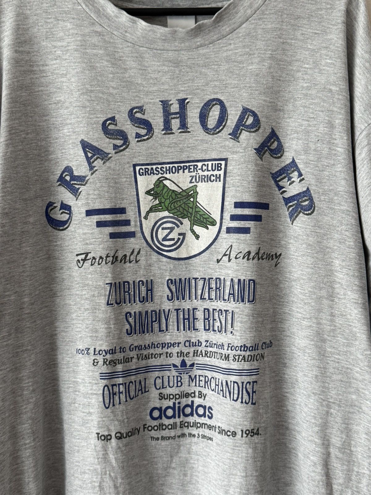 Adidas 🔥ADIDAS GRASSHOPPER ZURICH CLUB MERCH T-SHIRT FUSBALL 90s Size US XL / EU 56 / 4 - 4 Thumbnail