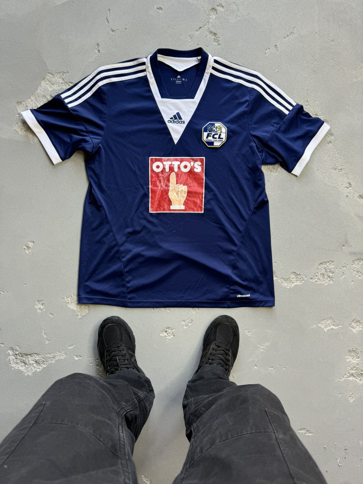 Adidas × Vintage Vintage Adidas FC Luzern FCL Soccer Jersey Size US XL / EU 56 / 4 - 1 Thumbnail