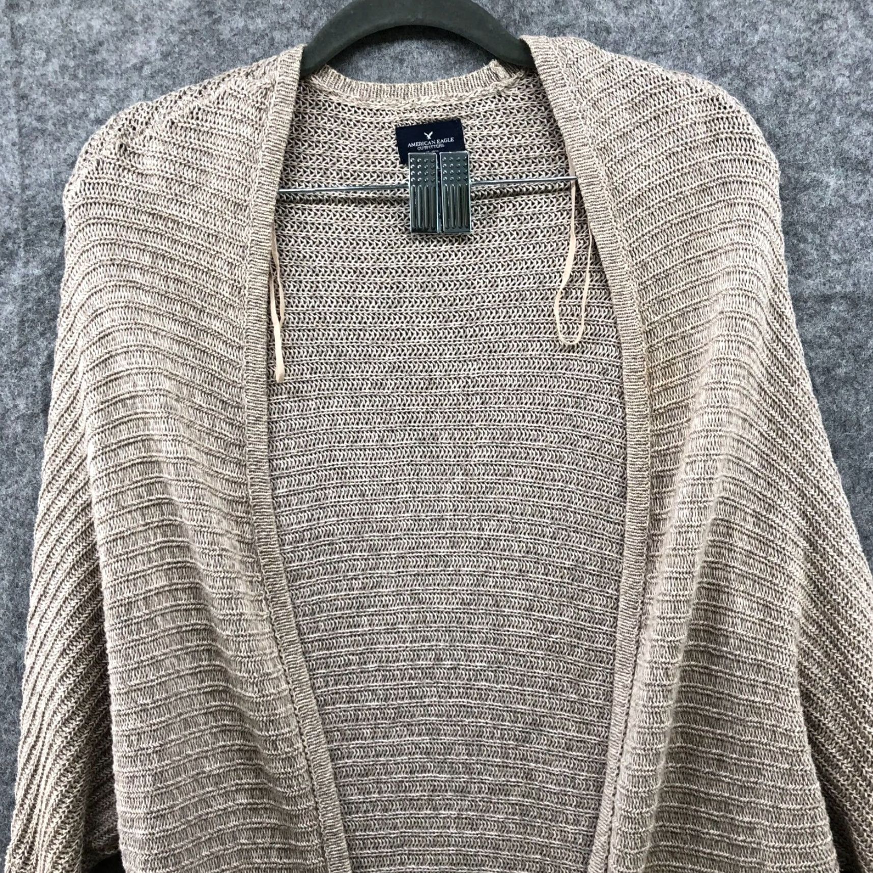 American Eagle Outfitters VINTAGE American Eagle Cardigan Sweater Womens XS Longline Lightweight Ribbed Beiges Fall Spring Summer Bohemian Size XS / US 0-2 / IT 36-38 - 3 Thumbnail