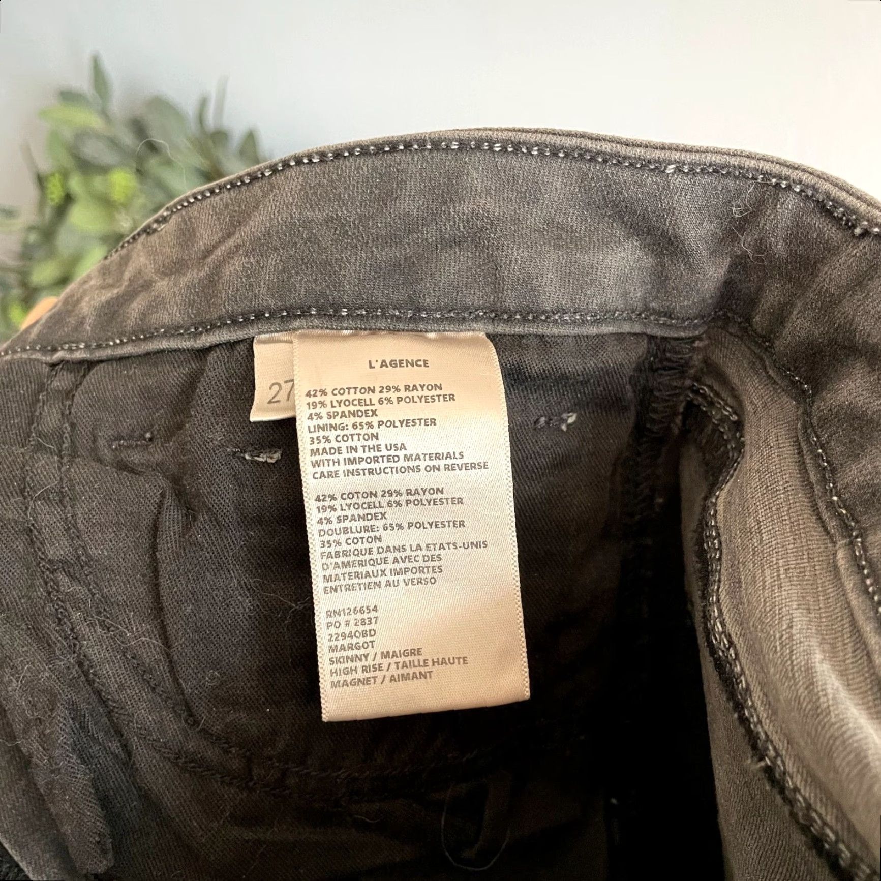 L'AGENCE L'Agence Margot High-Rise Skinny Ankle Jeans Magnet Grey Size 27 Size 27" / US 4 / IT 40 - 4 Thumbnail