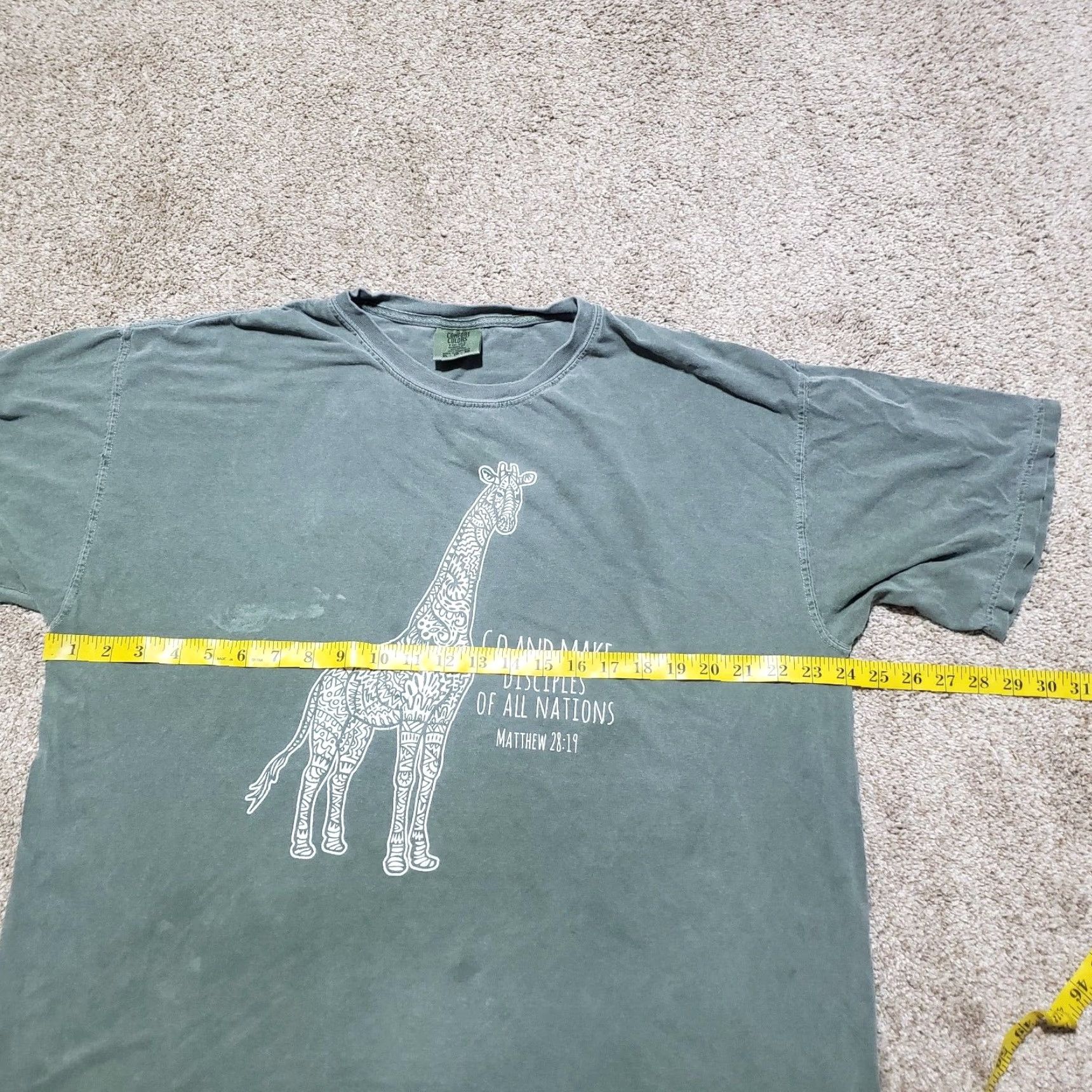 Vintage VINTAGE Matthew 28:19 Bible Verse T-Shirt Unisex Adults XL Green Short Sleeve Adult XL Green Bible Verse Shirt 90s Concert? Size US XL / EU 56 / 4 - 4 Thumbnail