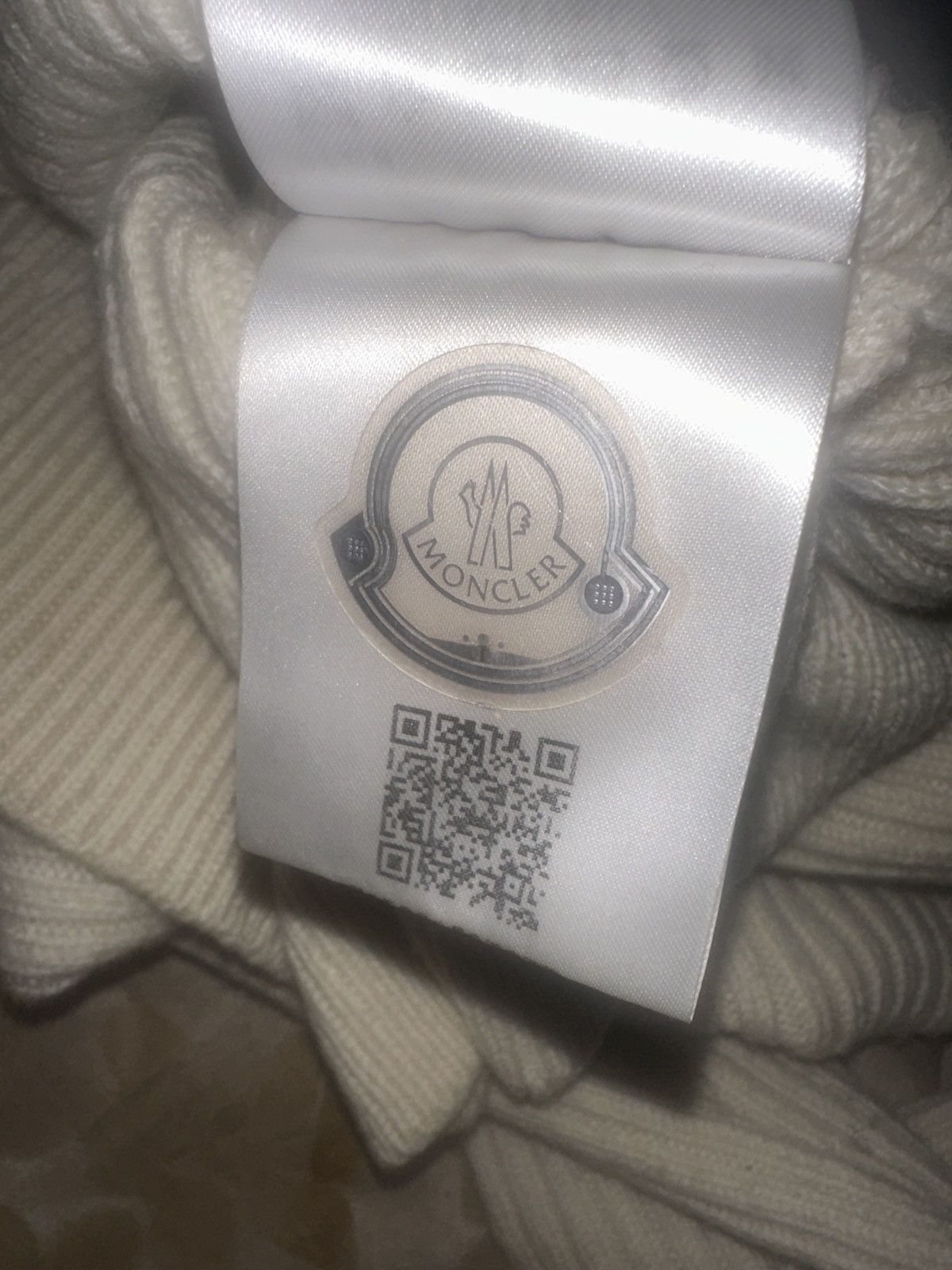 Moncler MONCLER Medium Cream Polo Tricot Quarter Zip Wool Jumper Size US M / EU 48-50 / 2 - 8 Thumbnail