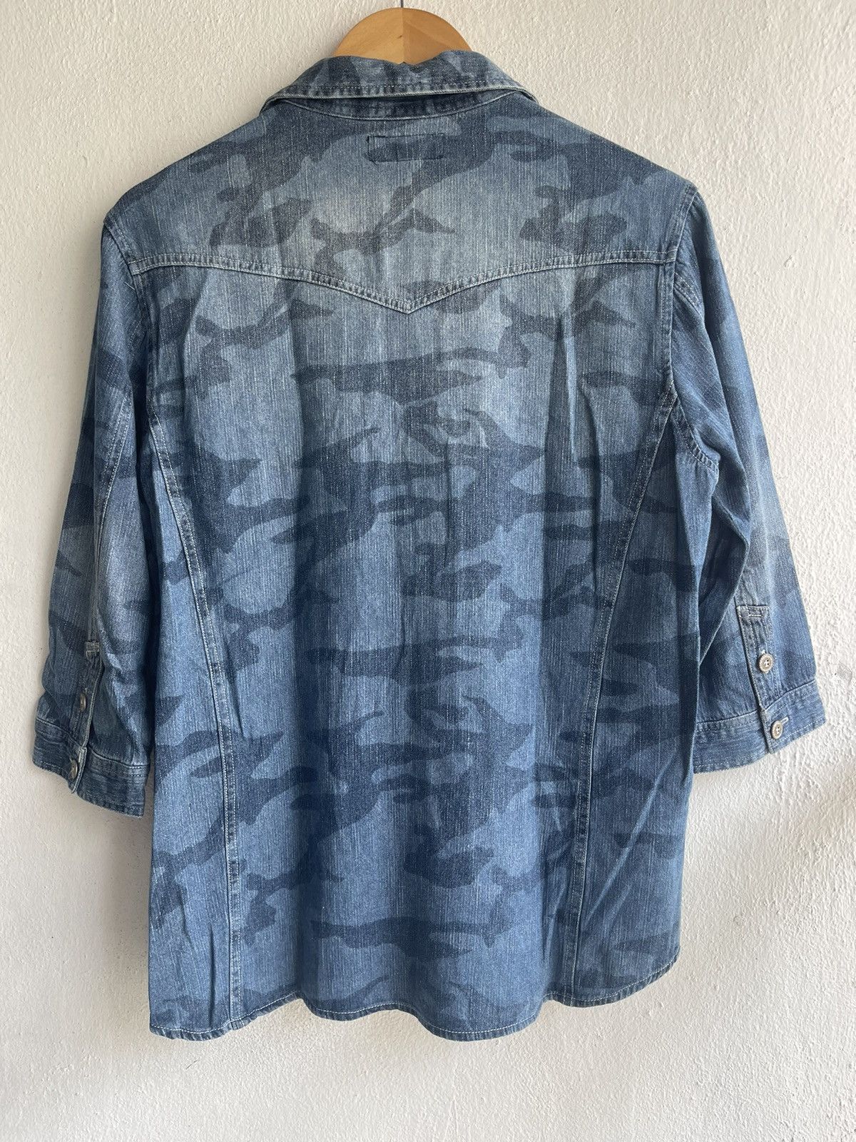 Hysteric Glamour × In The Attic × Japanese Brand Punk🔥In the Attic Homme Camouflage Denim Button up Shirt Size US M / EU 48-50 / 2 - 14 Thumbnail