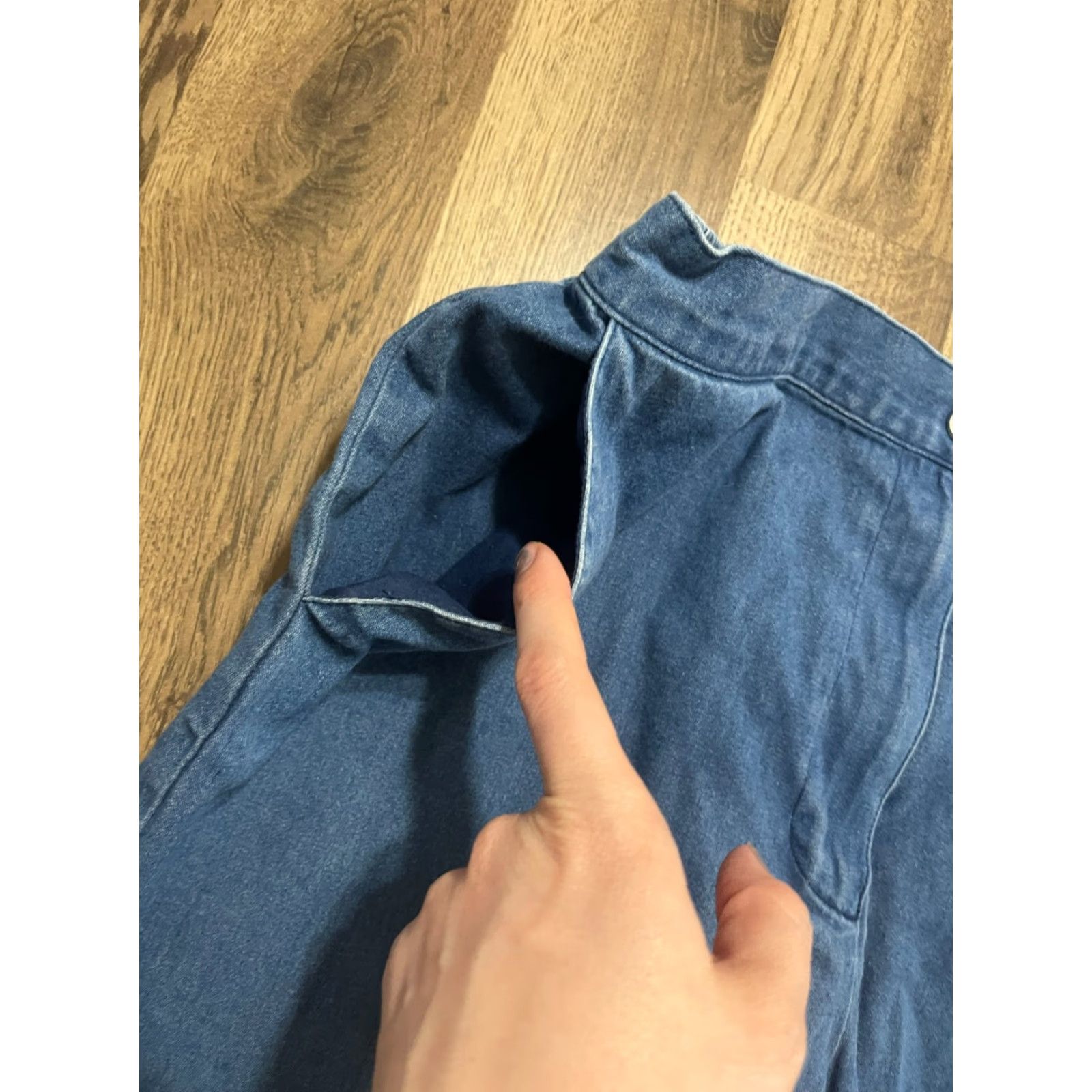 Vintage Alfred Dunner Jeans Womens Size 14 Blue Denim Capri Straight Regular Inseam 20 in Size 36" / US 14 / IT 50 - 3 Thumbnail