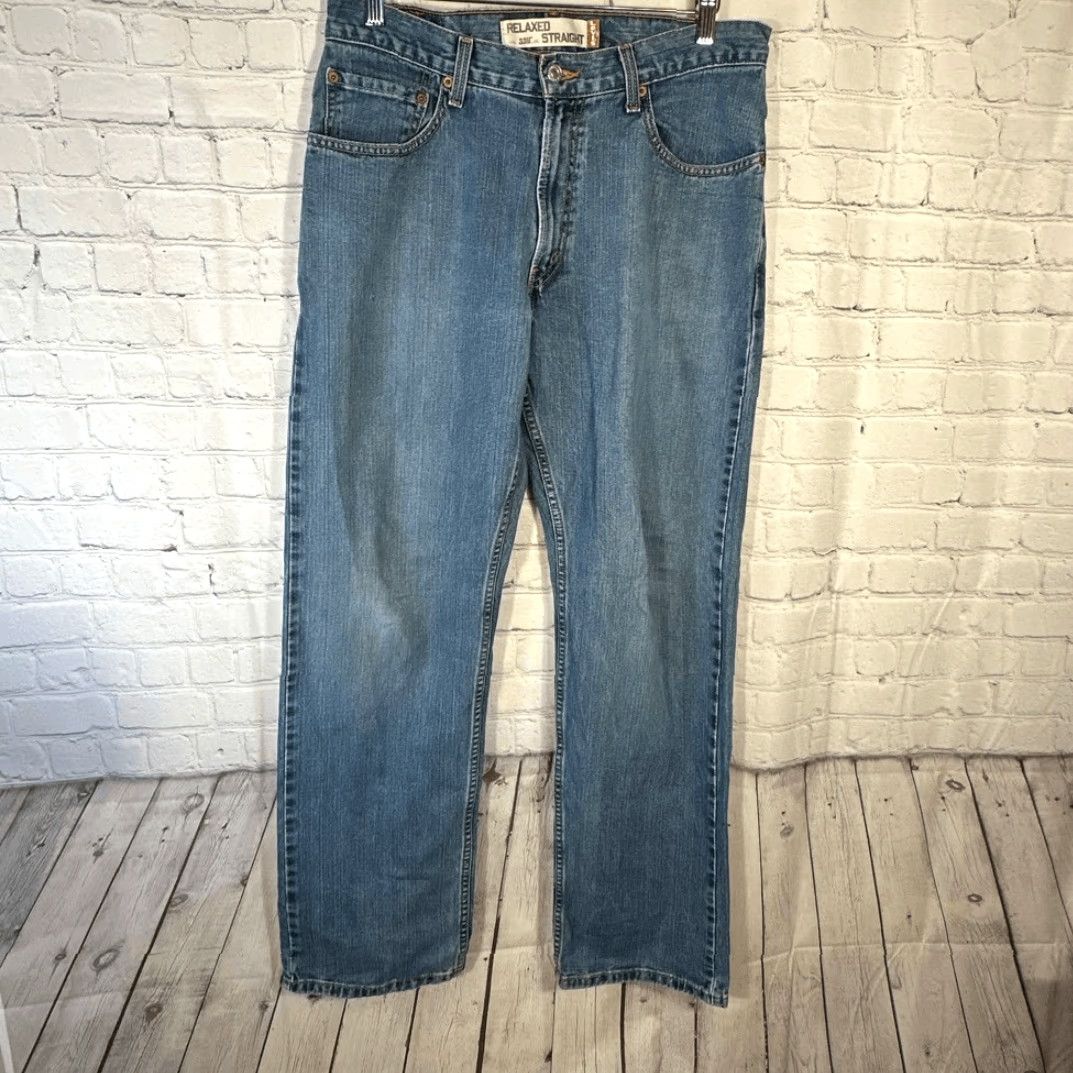 Levi's VINTAGE Levi’s 559 Jeans Mens 33 Relaxed Straight Denim W33 x L34 Blue Mens Jeans Straight 90s? Size US 33 - 2 Thumbnail