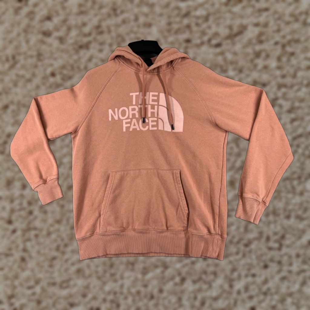 The North Face The North Face Hoodie Womens M Orange Pullover Pocket Logo Crew Neck Cotton Blend 34in Chest Athletic Activewear Mens Ladies 90s Size M / US 6-8 / IT 42-44 - 1 Thumbnail