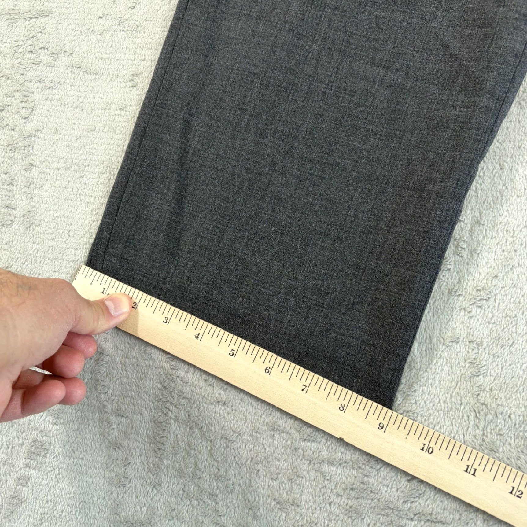 Banana Republic VINTAGE Banana Republic Trouser Pants Gray Wool Blend Men 36x31 Flat Front Dress Pants Size US 36 / EU 52 - 7 Thumbnail