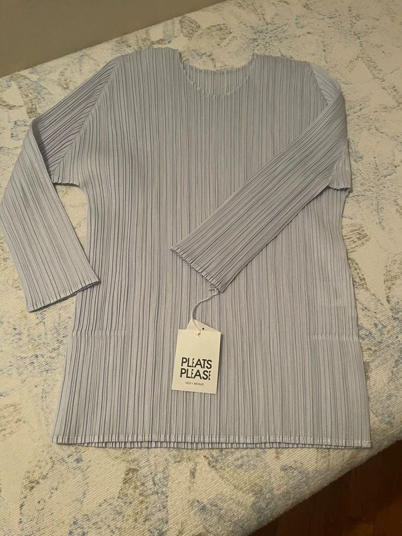 issey miyake size:4 Blue medium and short sleeves 2506-Nex