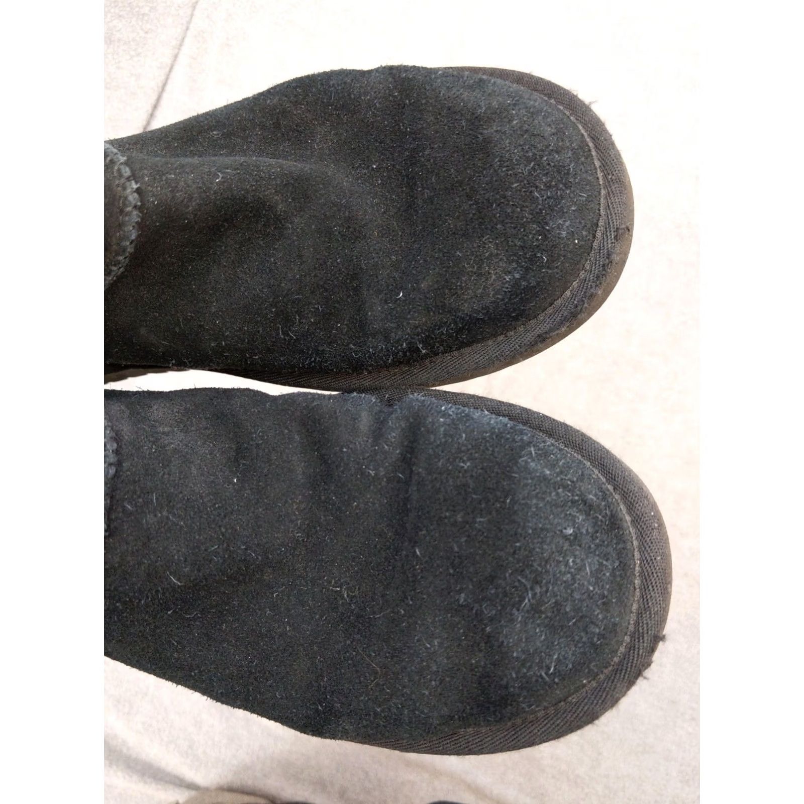 Vintage Koolaburra by UGG Boots Womens Size 7 Black Suede Shearling Lined Winter Pull On Mid-Calf Classic Casual Winter Shearling Womens Boots Size US 7 / IT 37 - 6 Thumbnail