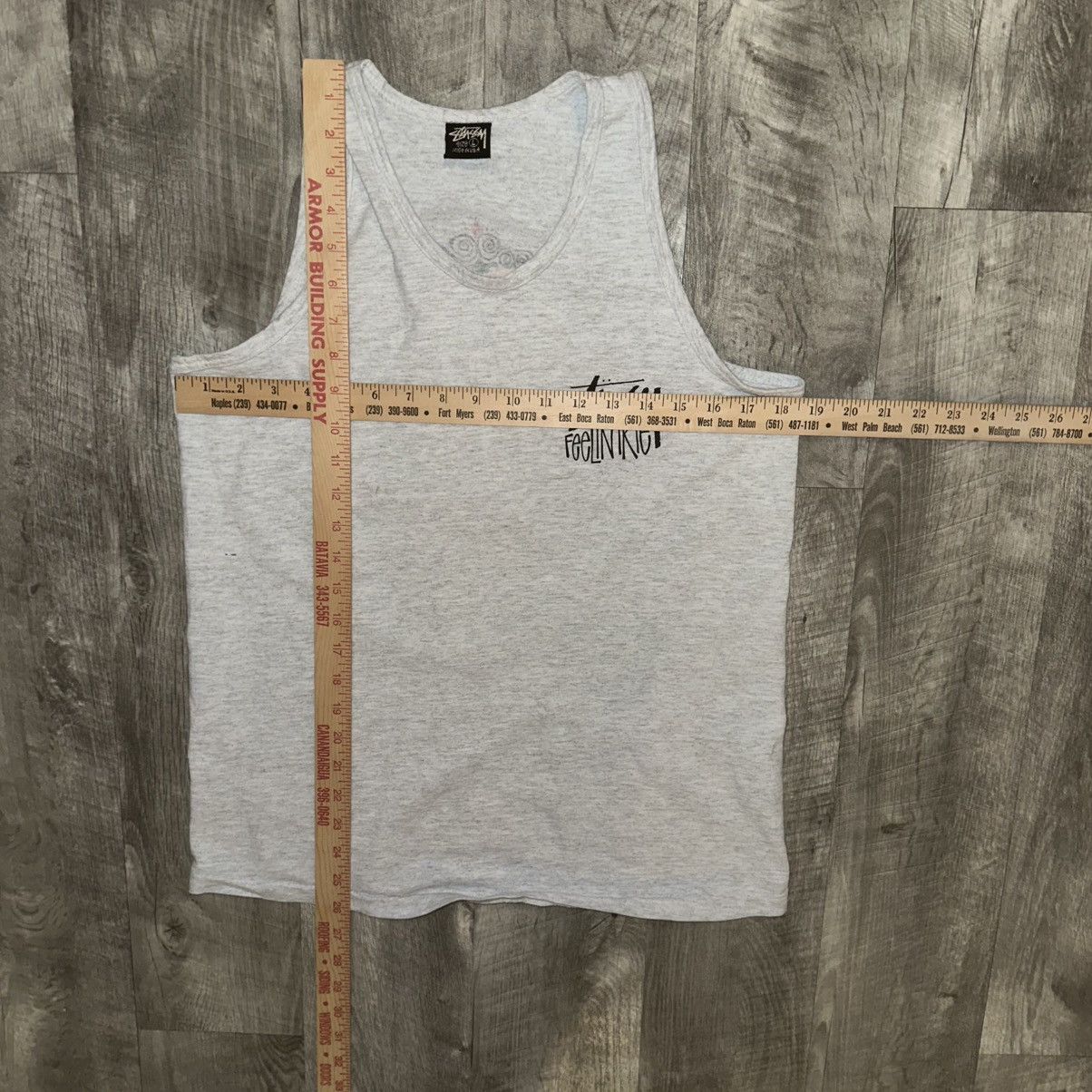 Stussy STUSSY Mens Large Gray Tank Top Feelin Irie Graphic Vintage Size US L / EU 52-54 / 3 - 3 Thumbnail