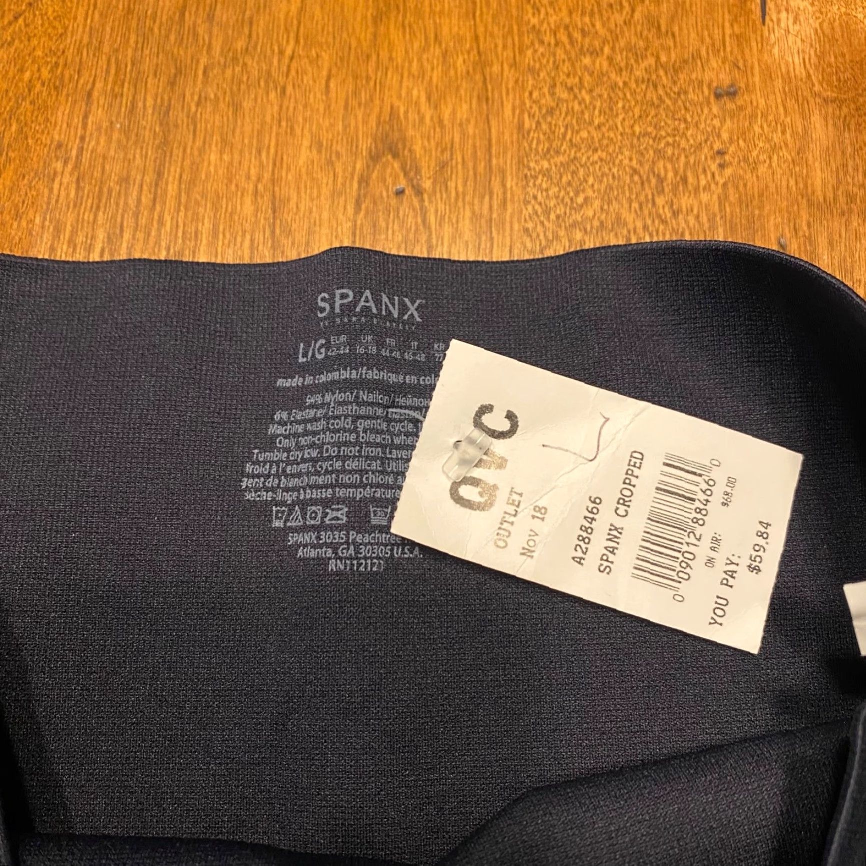 Spanx Spanx Cropped Leggings Womens Large Blue Workout Pants Lightweight Size 36" / US 14 / IT 50 - 2 Thumbnail