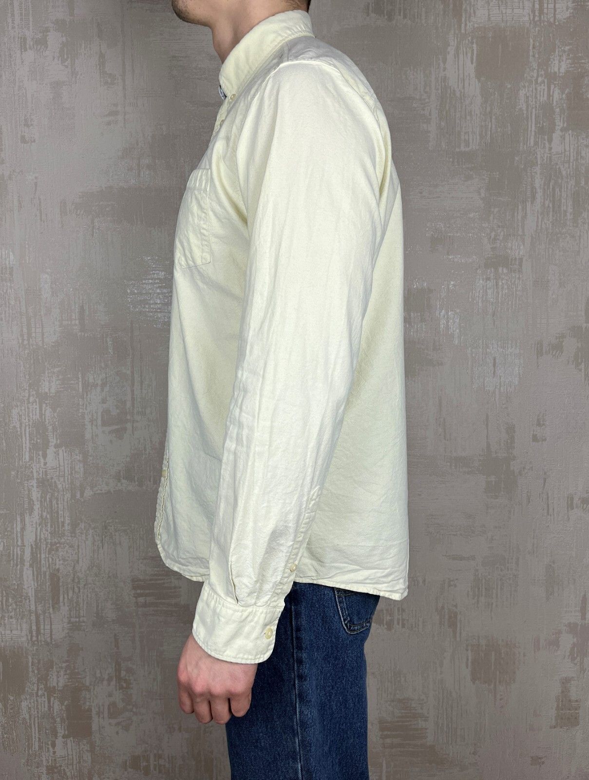 Other Dressmann Button Down Pocket Long Sleeve Shirt Light Yellow Size US L / EU 52-54 / 3 - 9 Thumbnail